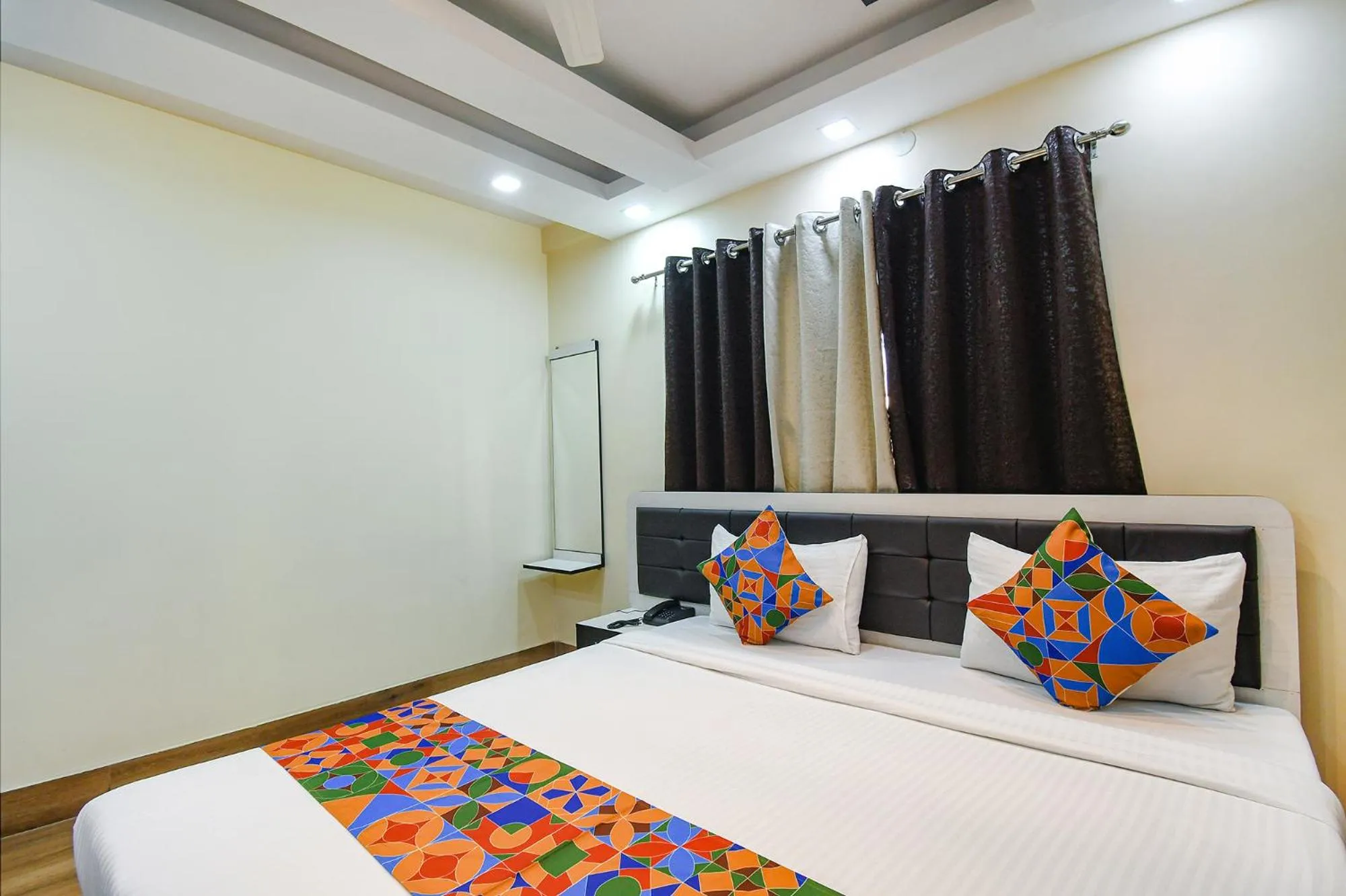 Bed in FabHotel New Annapurna Plaza - Nr Axis Mall