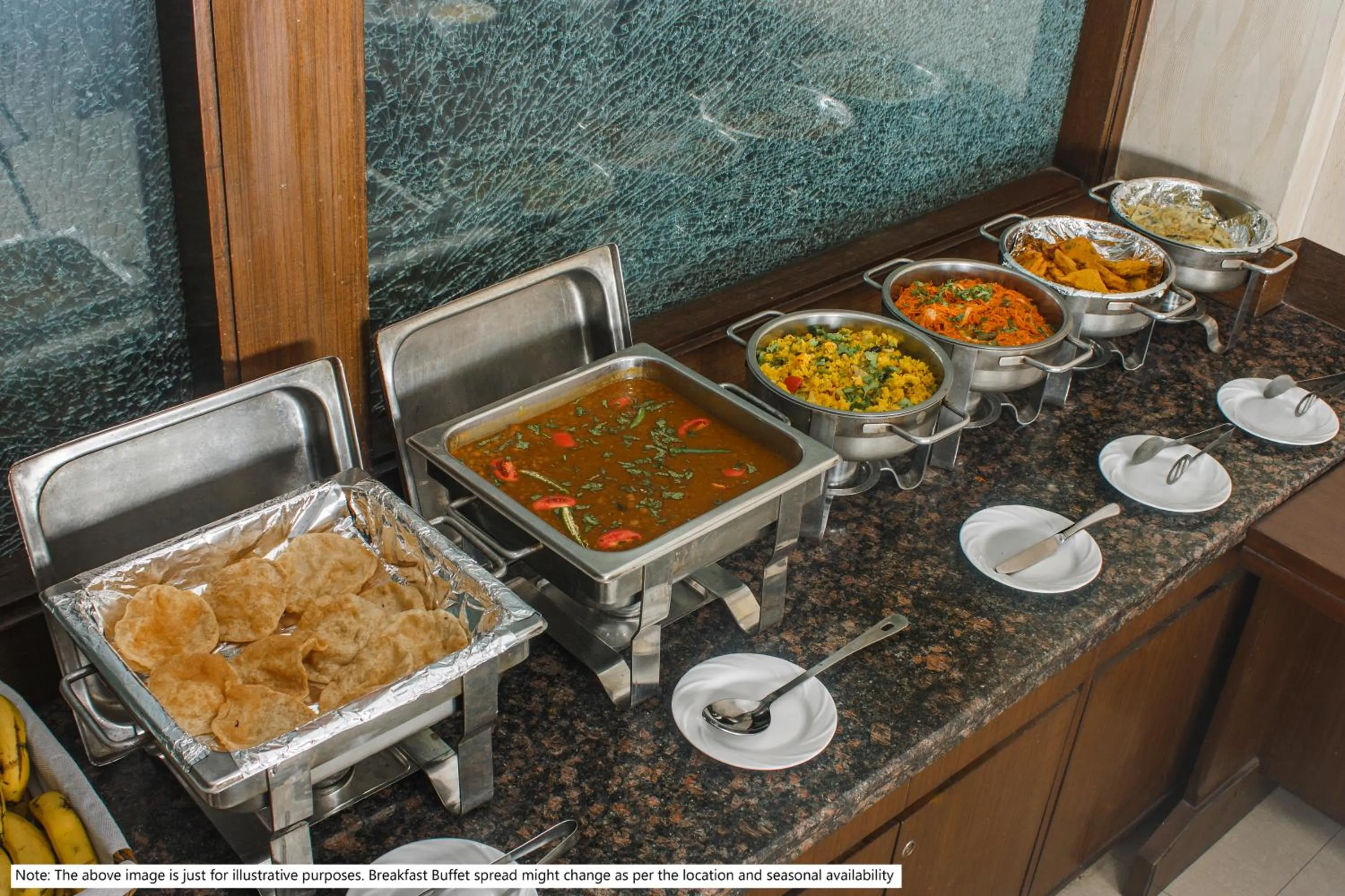 Buffet breakfast in Treebo Sahara Shivaji Nagar