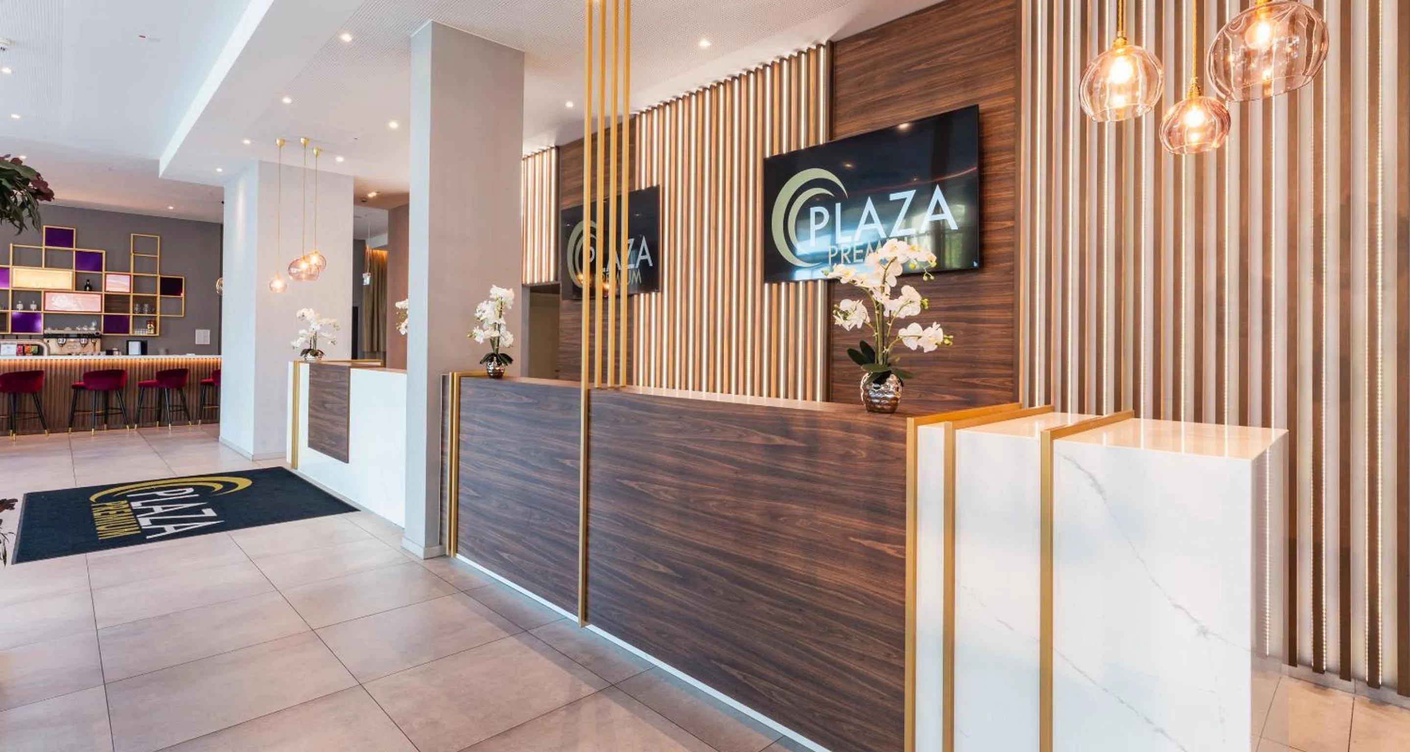 Lobby or reception in PLAZA Premium München