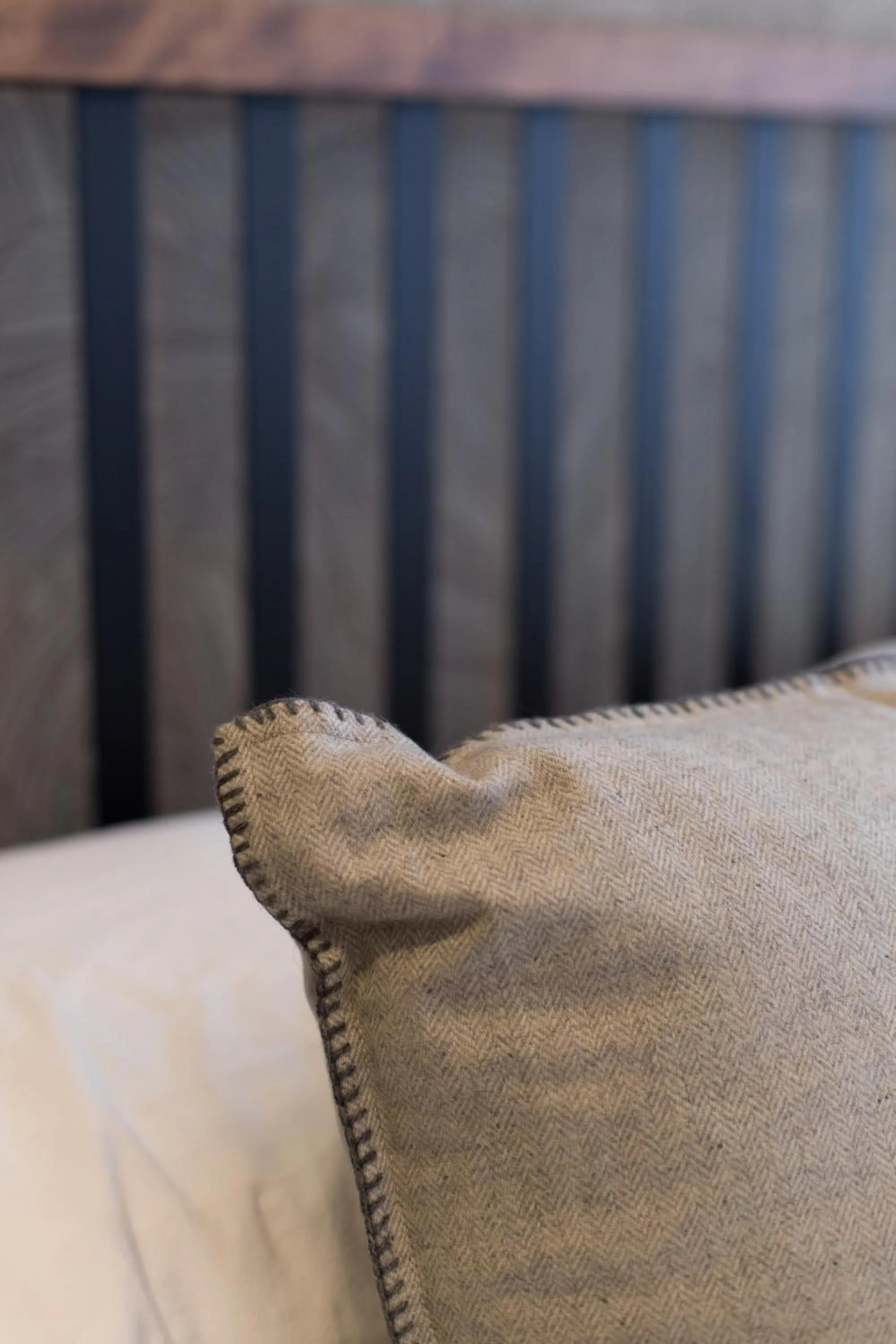 Bed in Scandinavian Studio with Full Kitchen and Bath by Den Stays