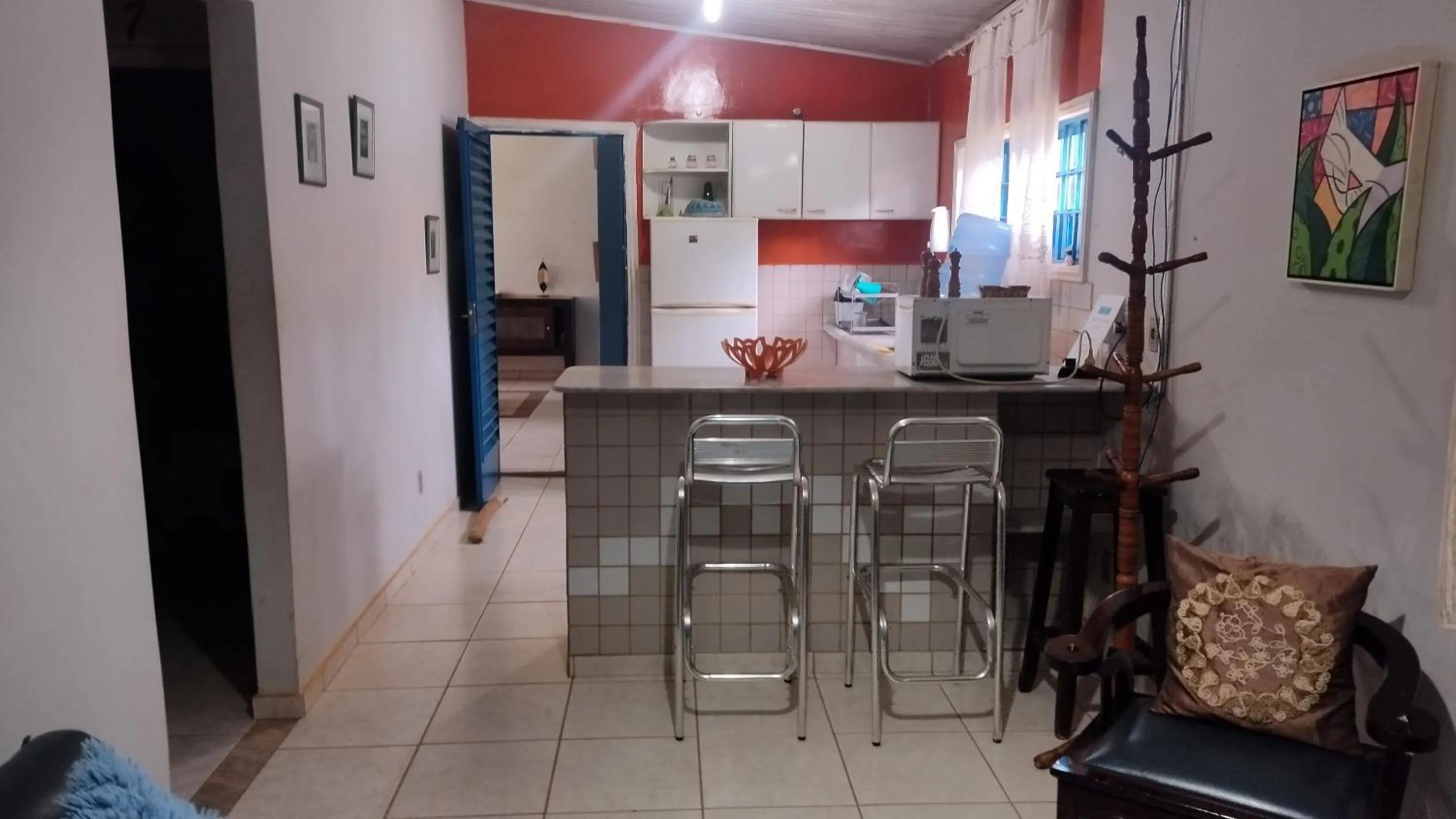 Kitchen or kitchenette in Pousada Canto dos Passaros