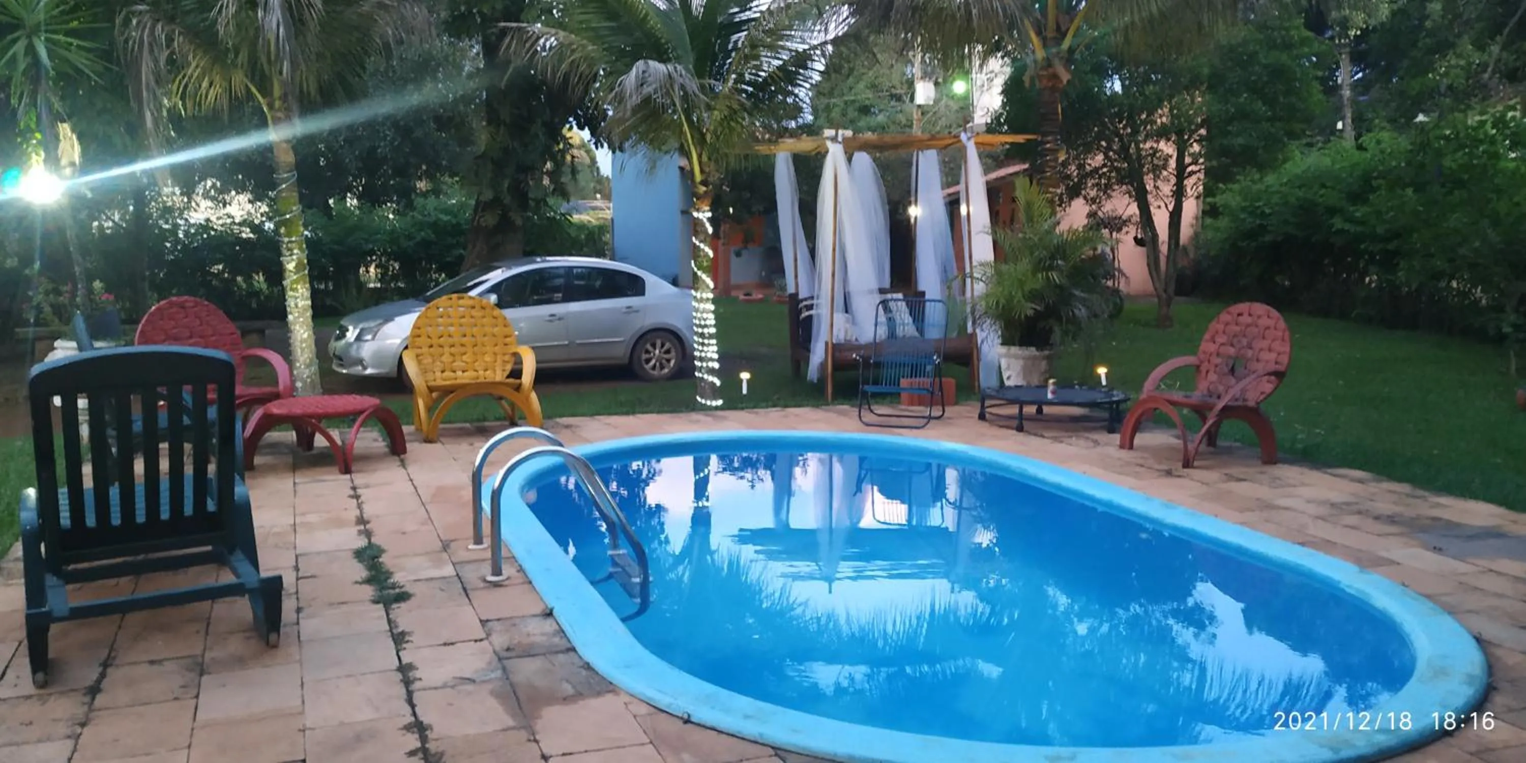 Swimming pool in Pousada Canto dos Passaros