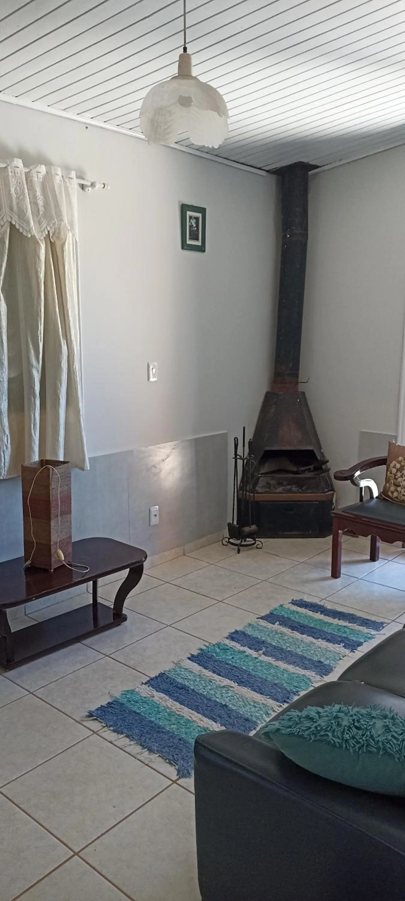 fireplace, Bed in Pousada Canto dos Passaros