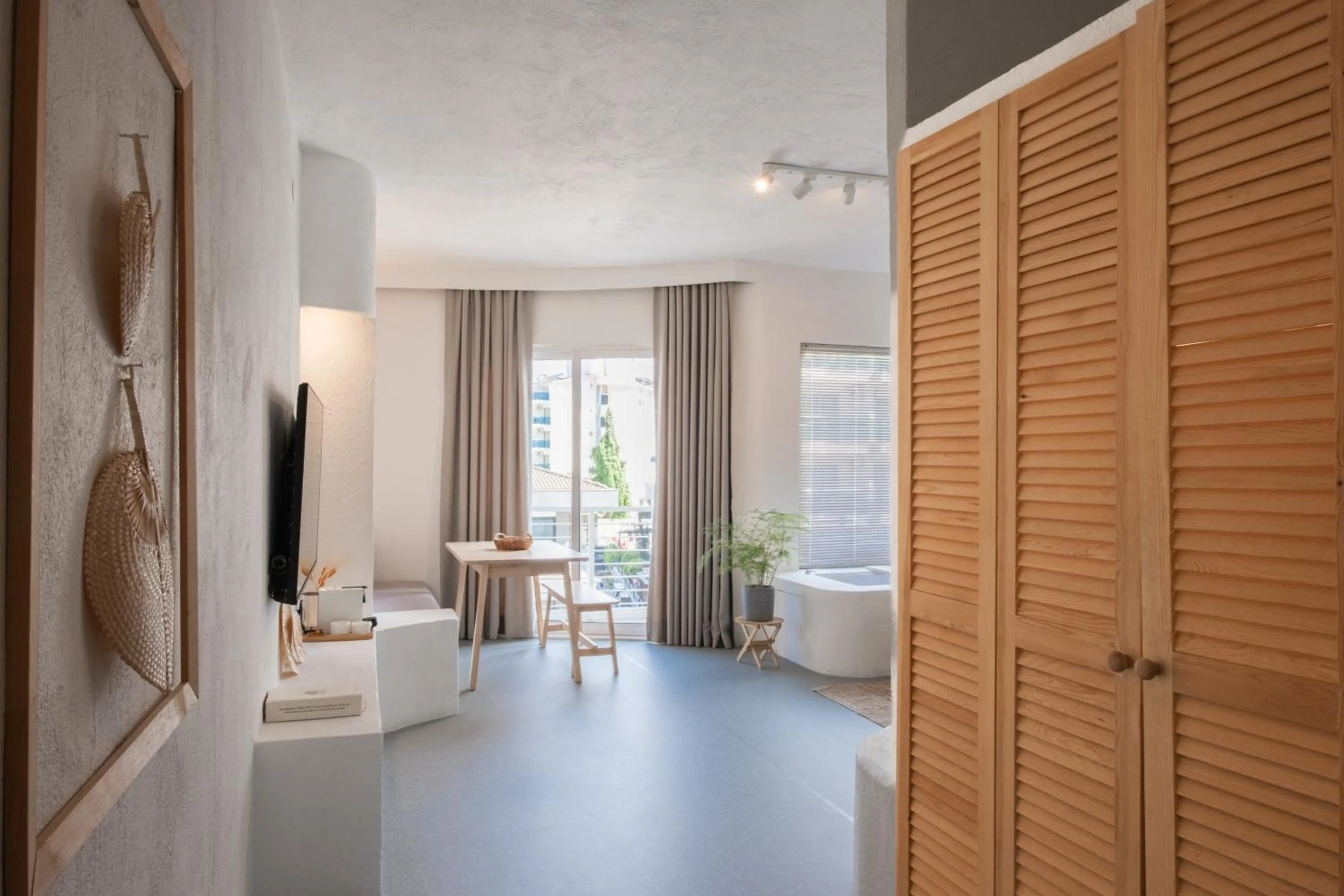 Living room, Bed in L'olive homes