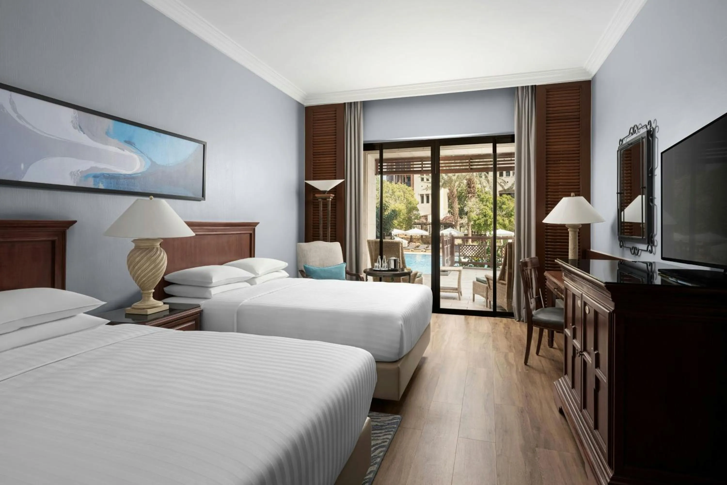 Swimming pool, Bed in Dead Sea Marriott Resort & Spa