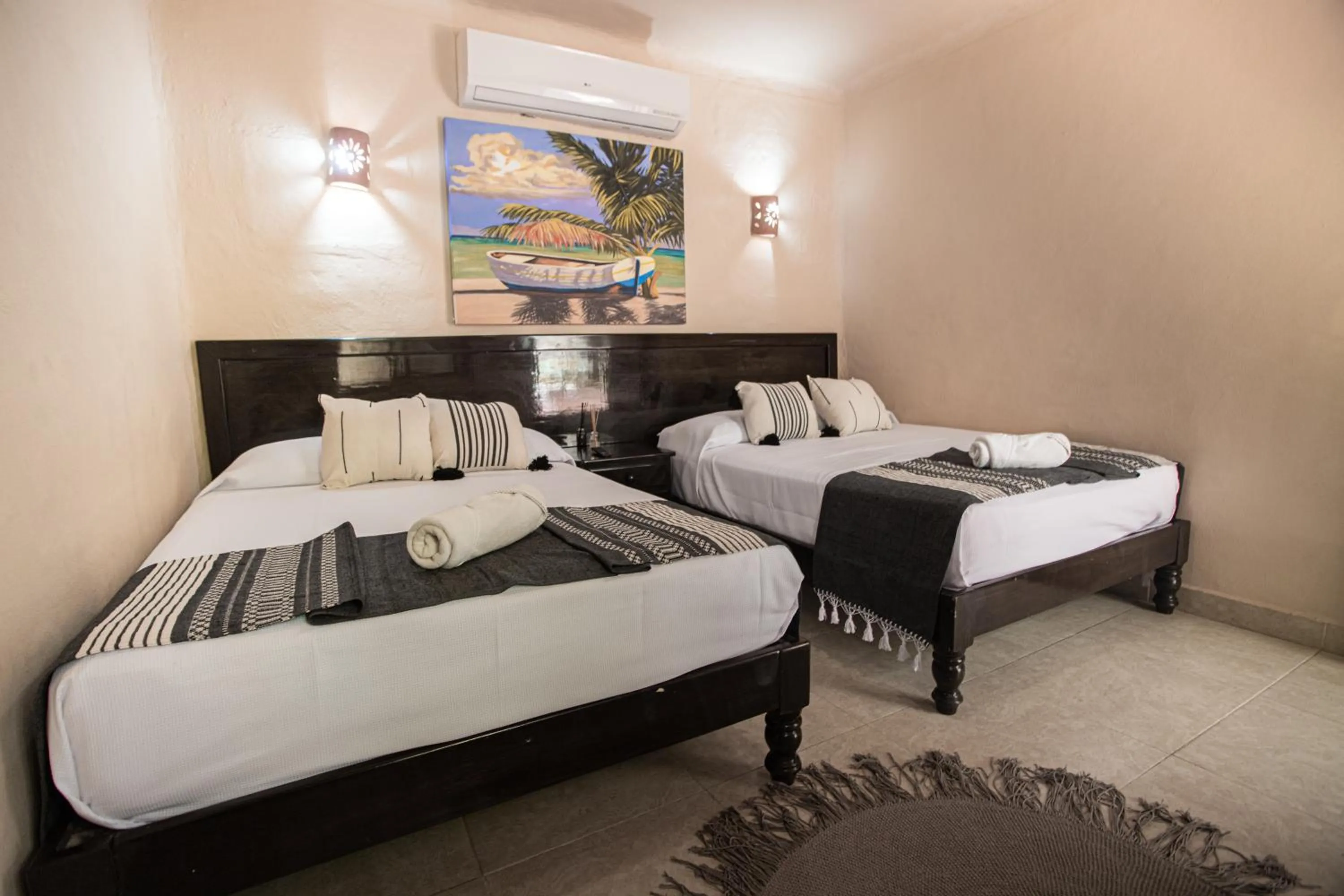 Bed in Hotel Macondo Holbox