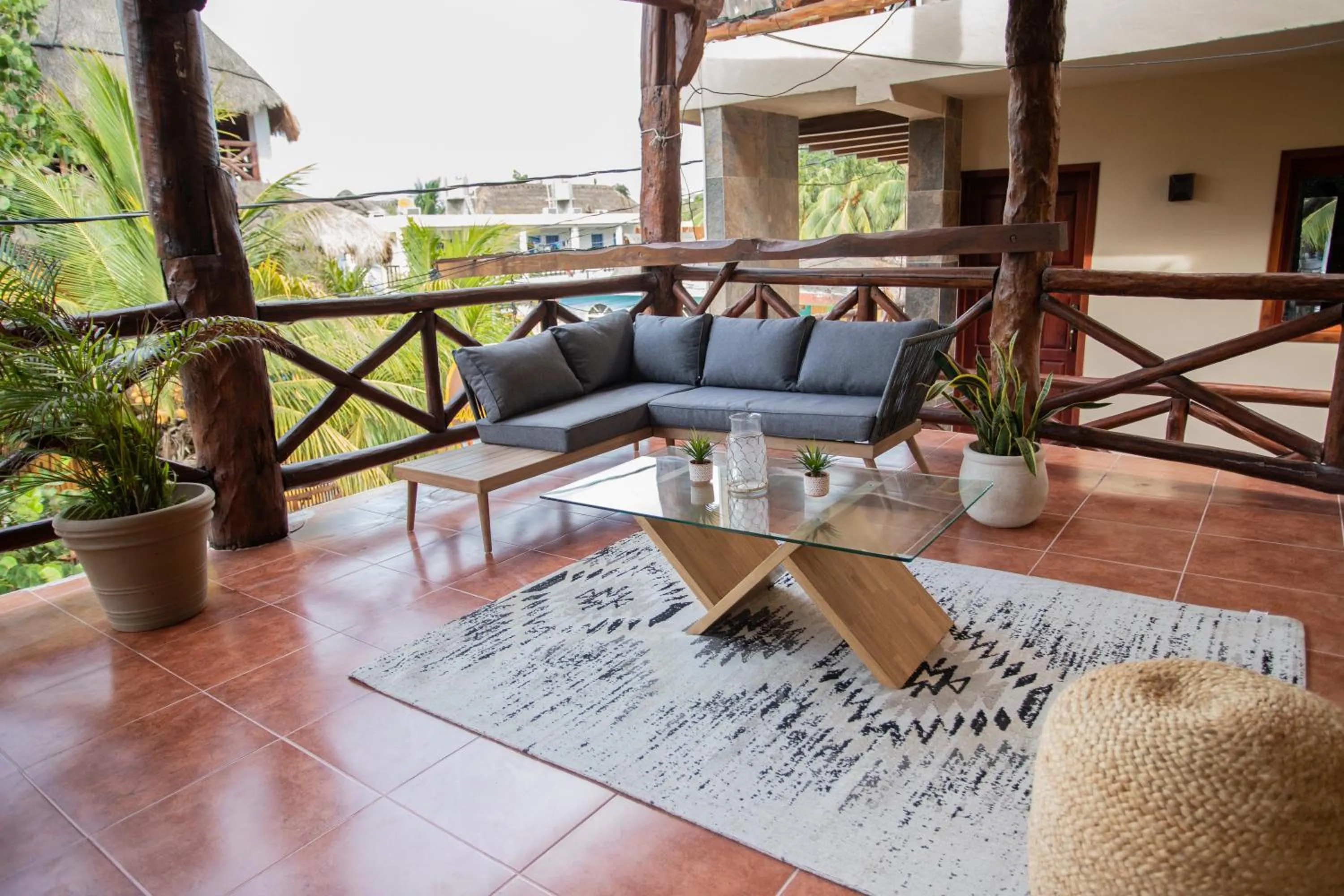 Patio in Hotel Macondo Holbox