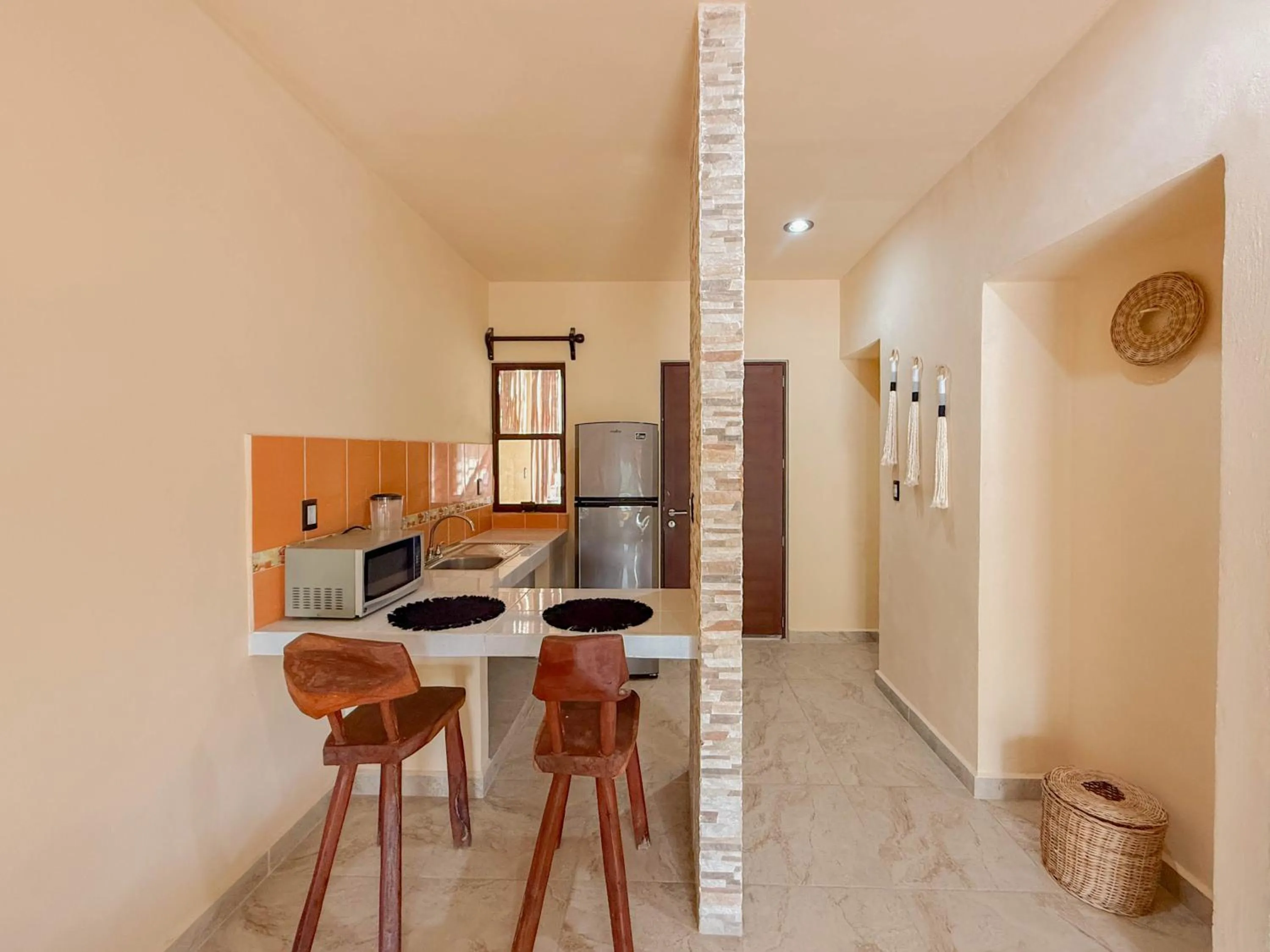 Kitchen or kitchenette in Hotel Macondo Holbox