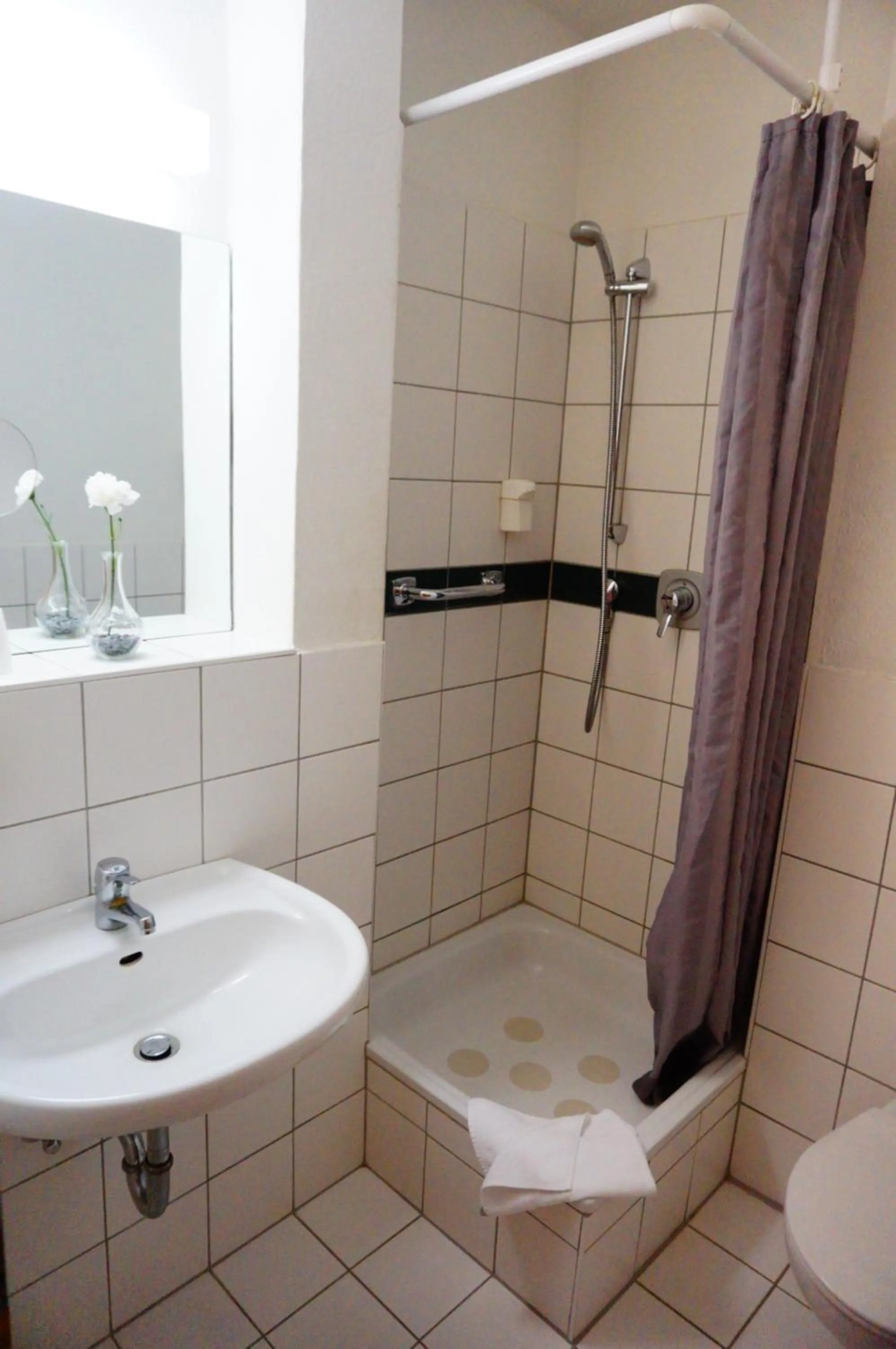Shower in Hotel am Tierpark