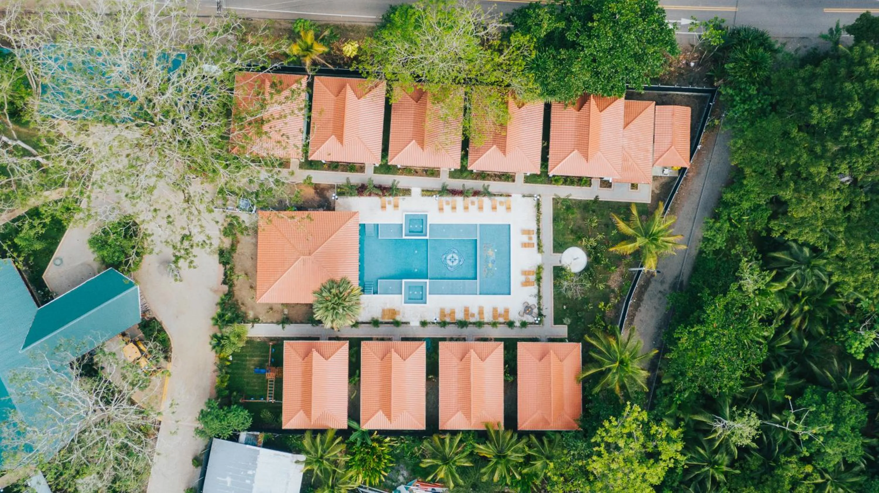 Swimming pool in Bungalows Punta Uva