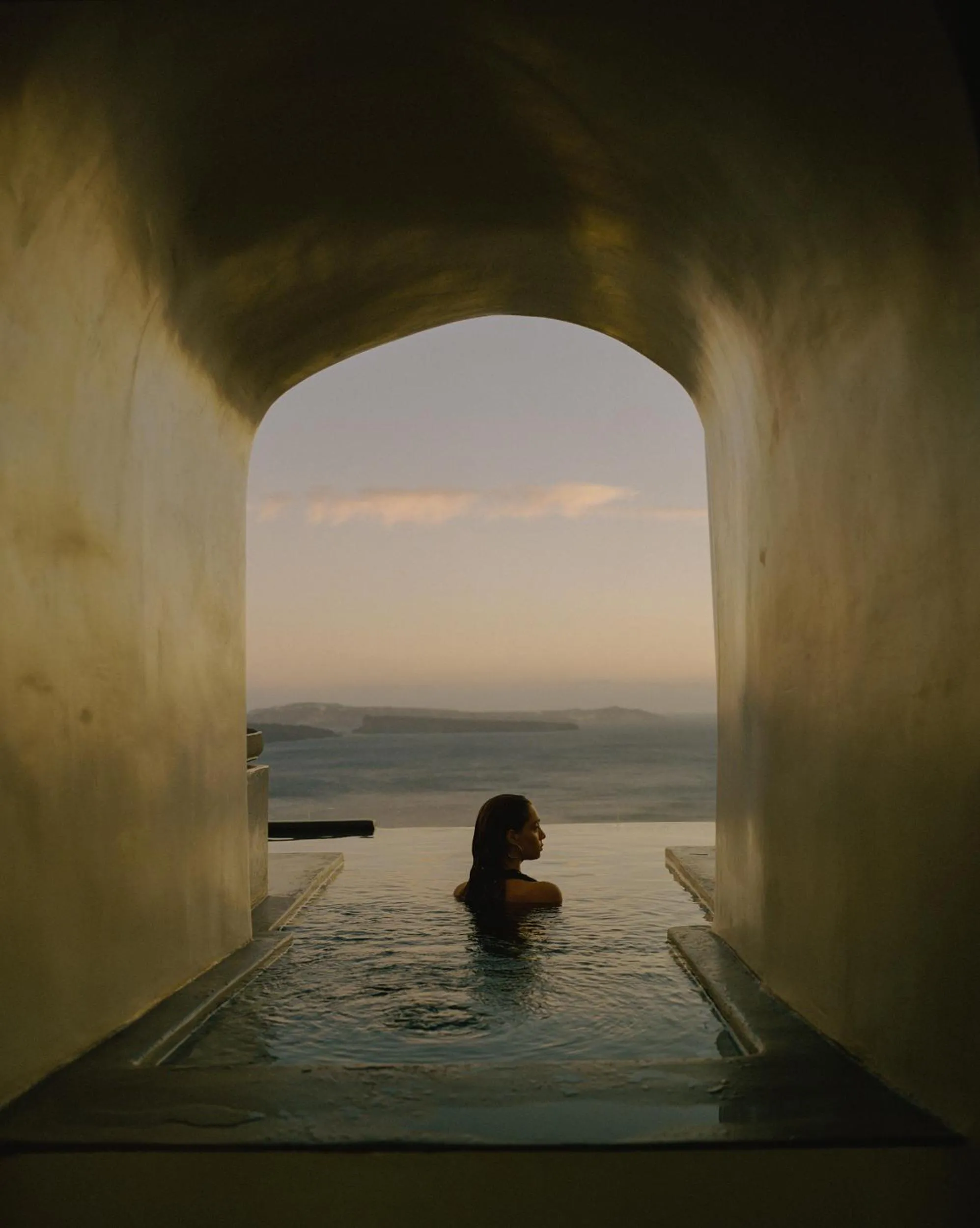 Sunset in Abyss Santorini