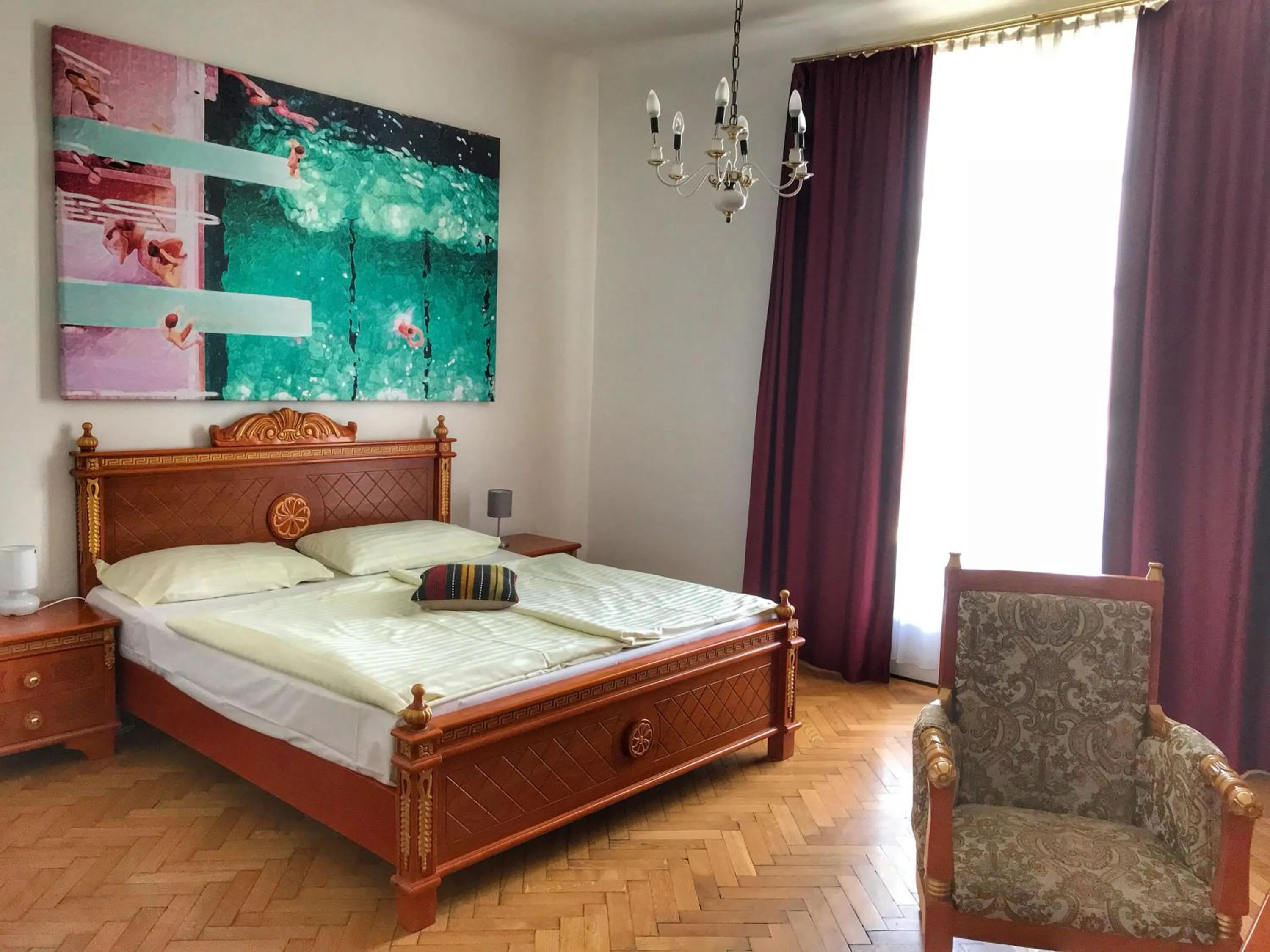 Bedroom, Bed in Hotel Pension Museum