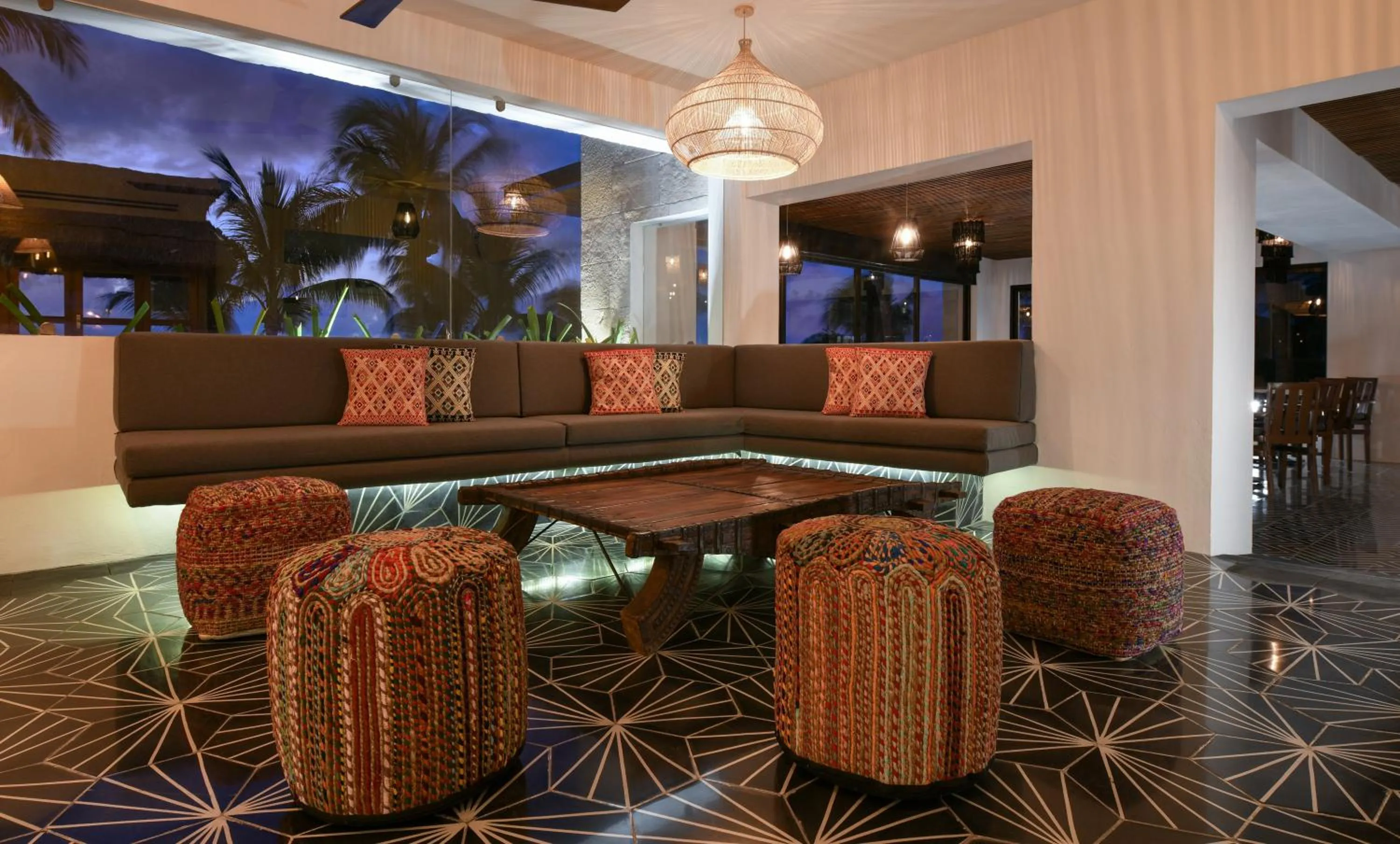 Seating area in Casa del Jaguar Beach Hotel