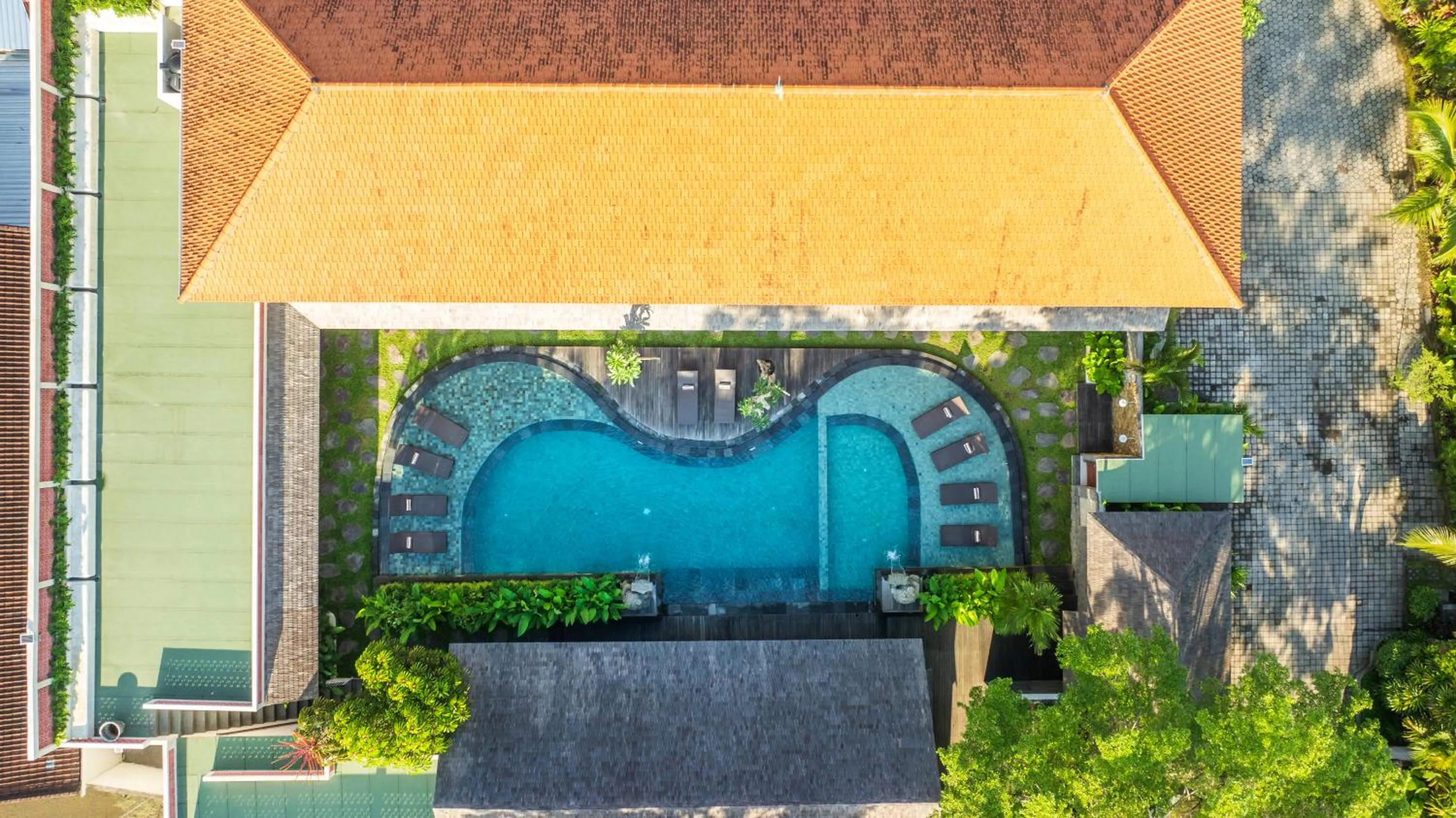 Pool view in Puri Andong Villa
