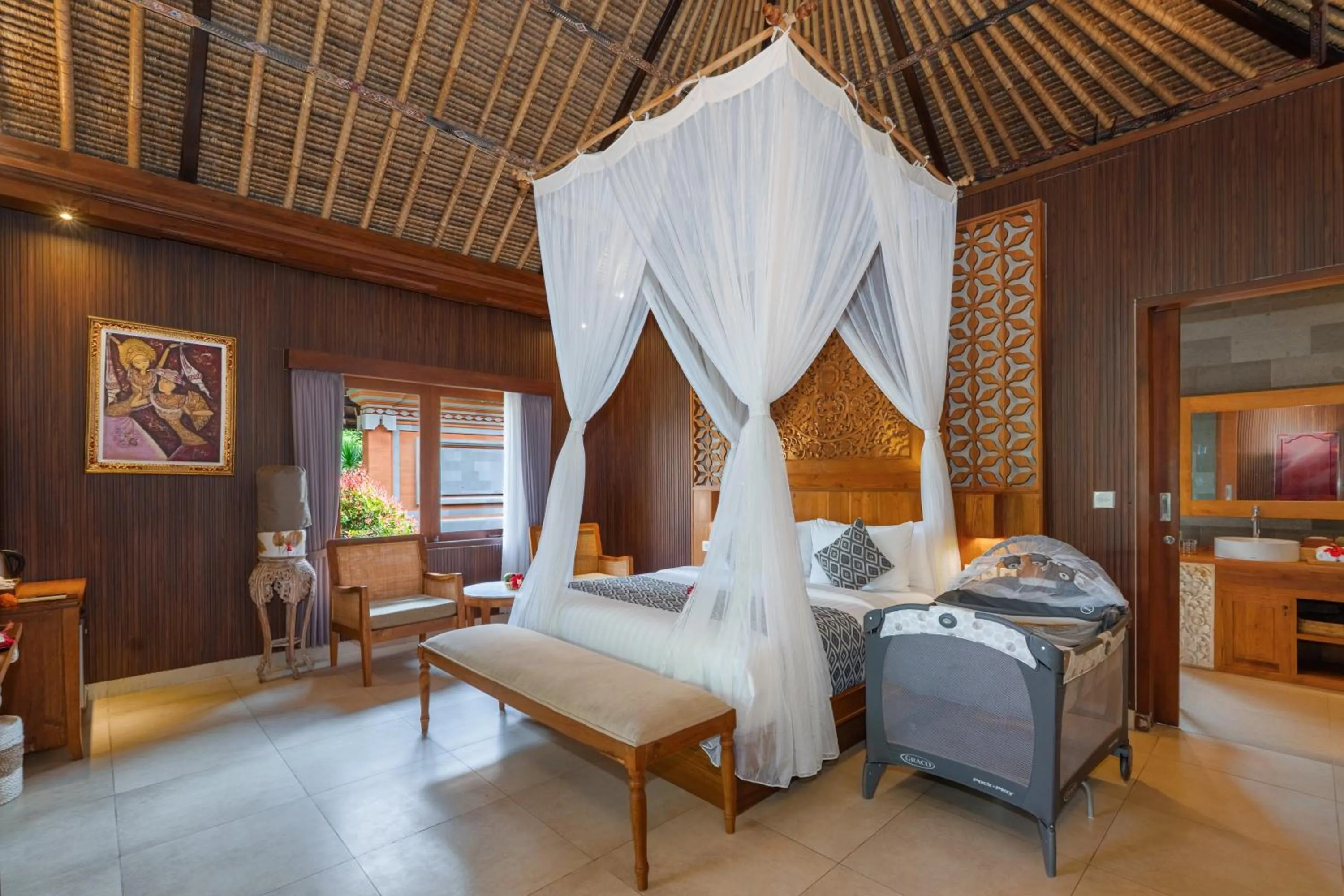 Bed in Puri Andong Villa
