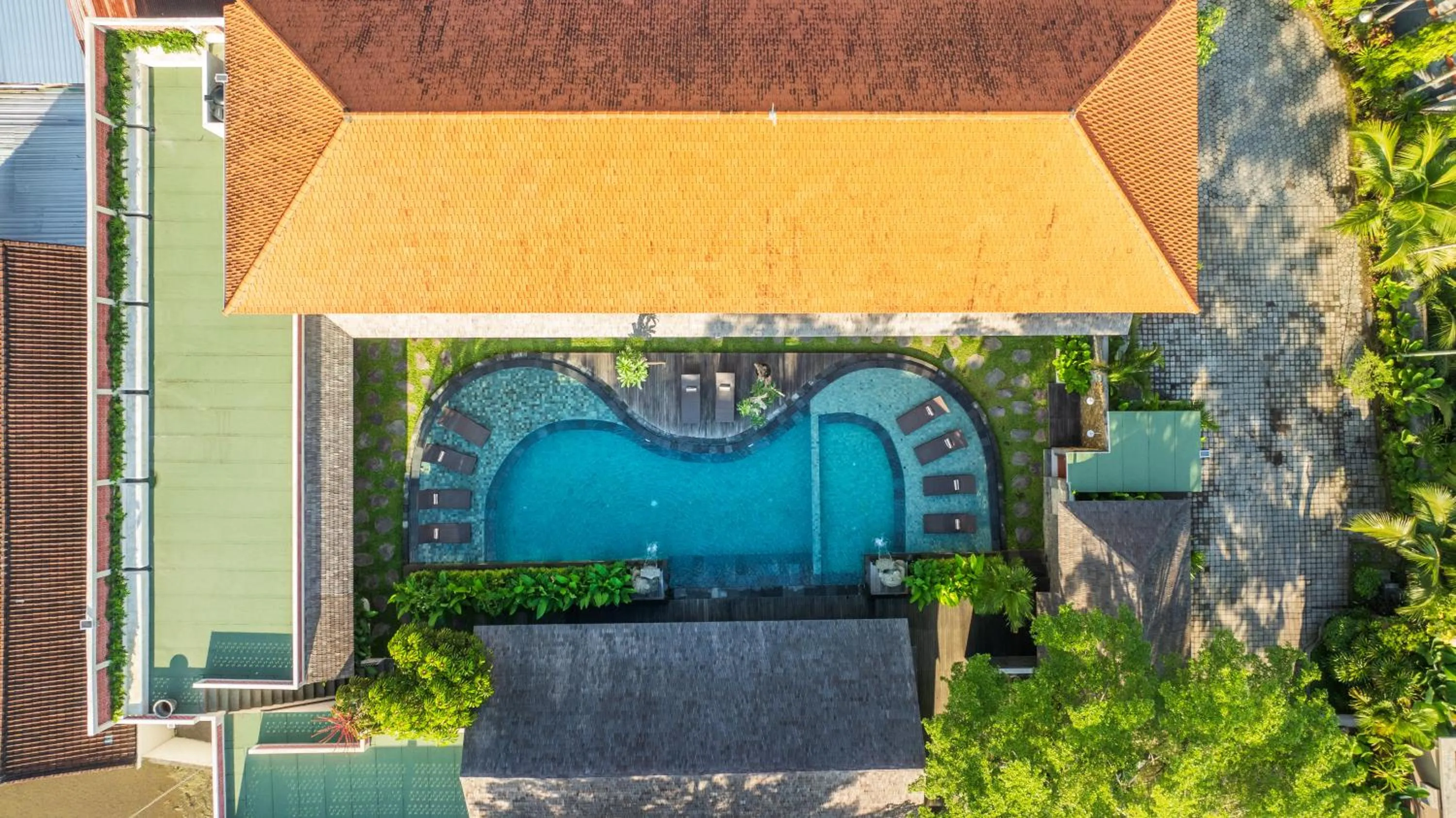 Pool view in Puri Andong Villa