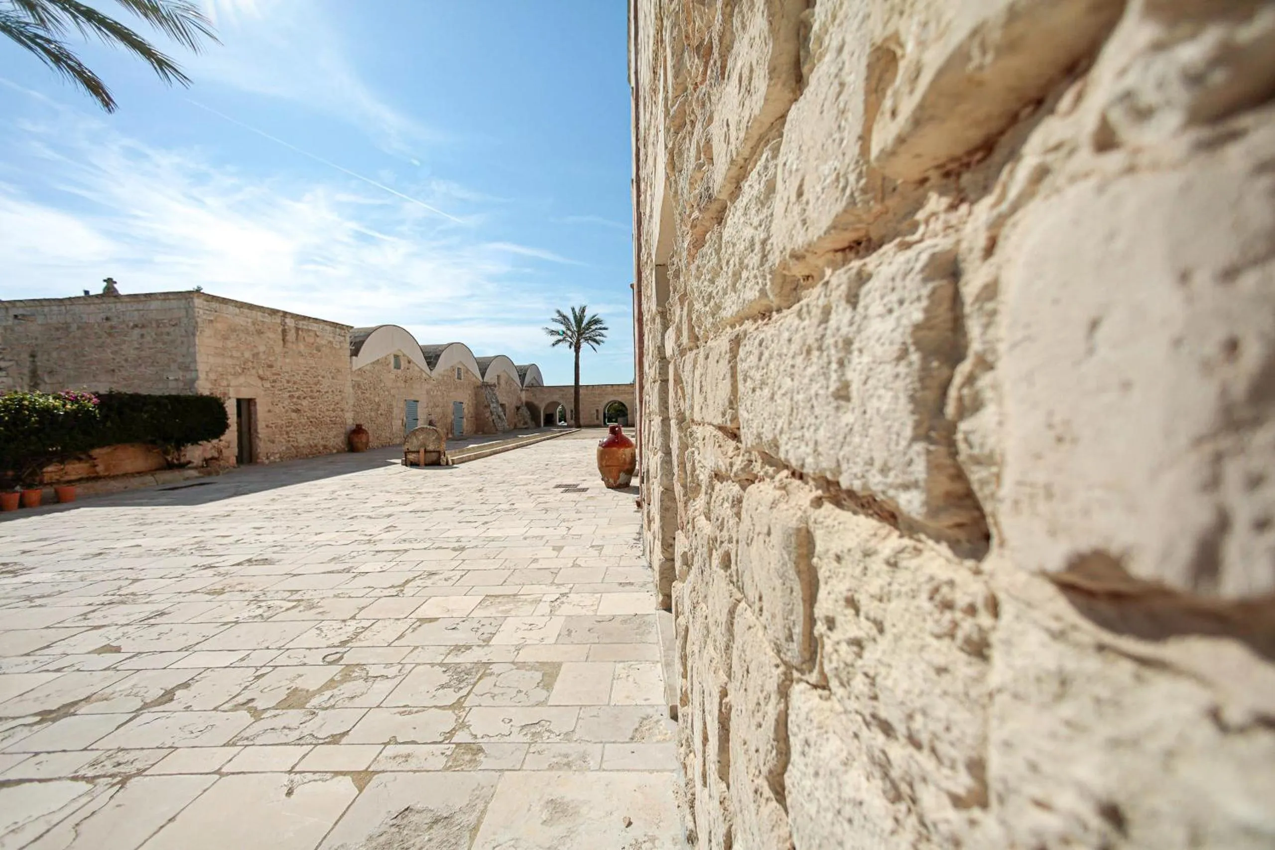 Inner courtyard view in Masseria Francescani