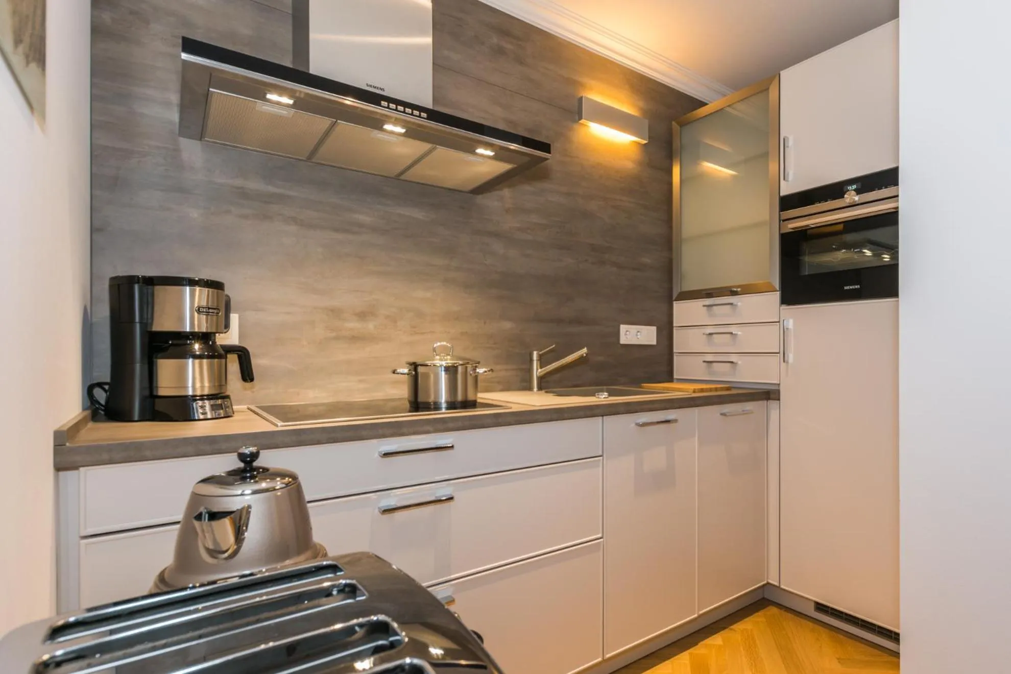 Kitchen or kitchenette in Logierhaus Friedrich WE 17 - "Seestern"