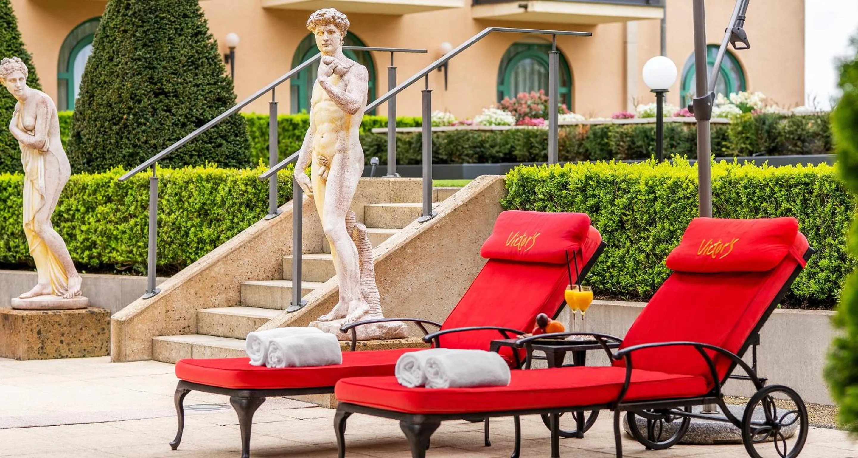 Balcony/Terrace in Victor's Residenz-Hotel Schloss Berg