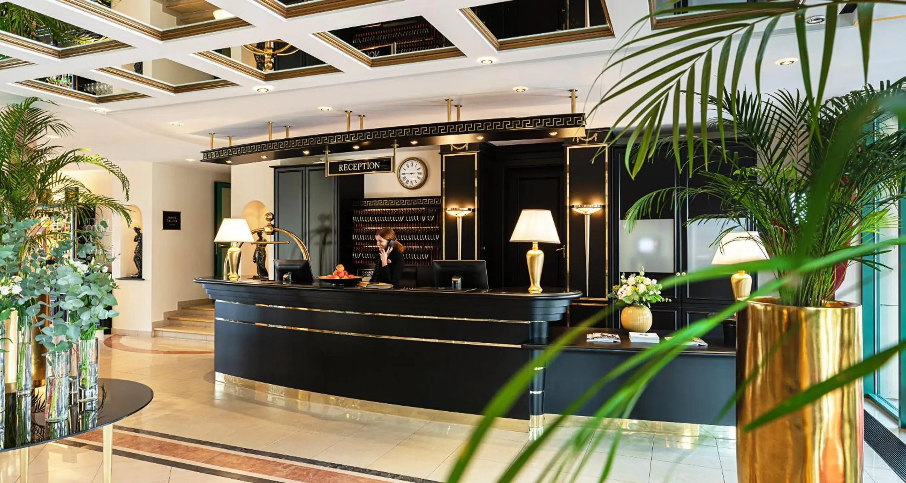 Lobby or reception in Victor's Residenz-Hotel Schloss Berg Lobby or reception in Victor's Residenz-Hotel Schloss Berg