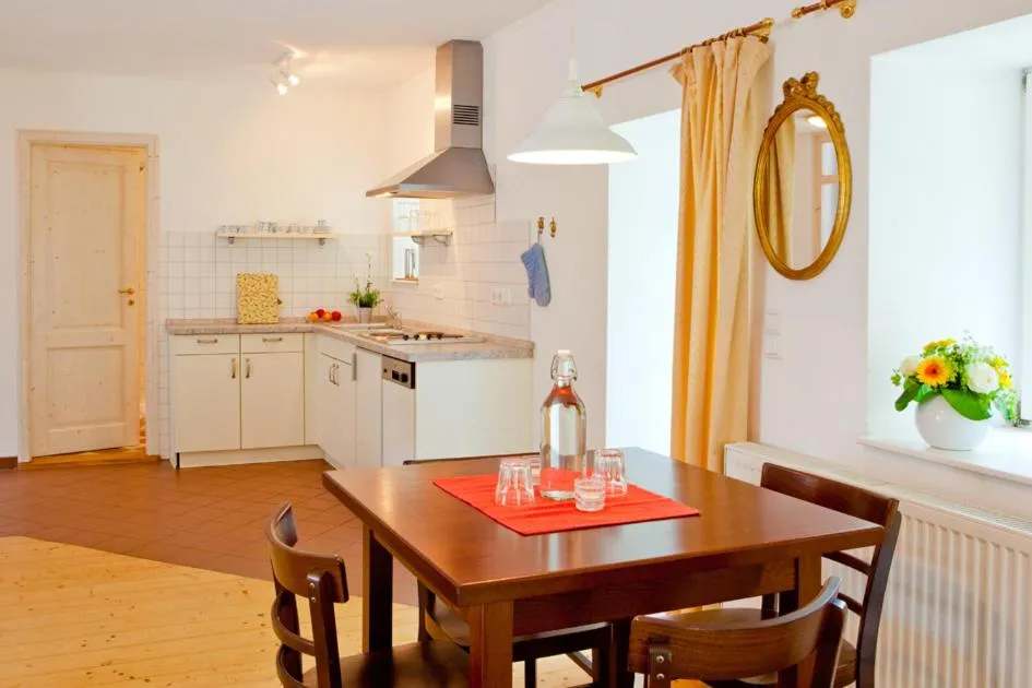 Kitchen or kitchenette in Romantik Hotel Landhaus Bärenmühle