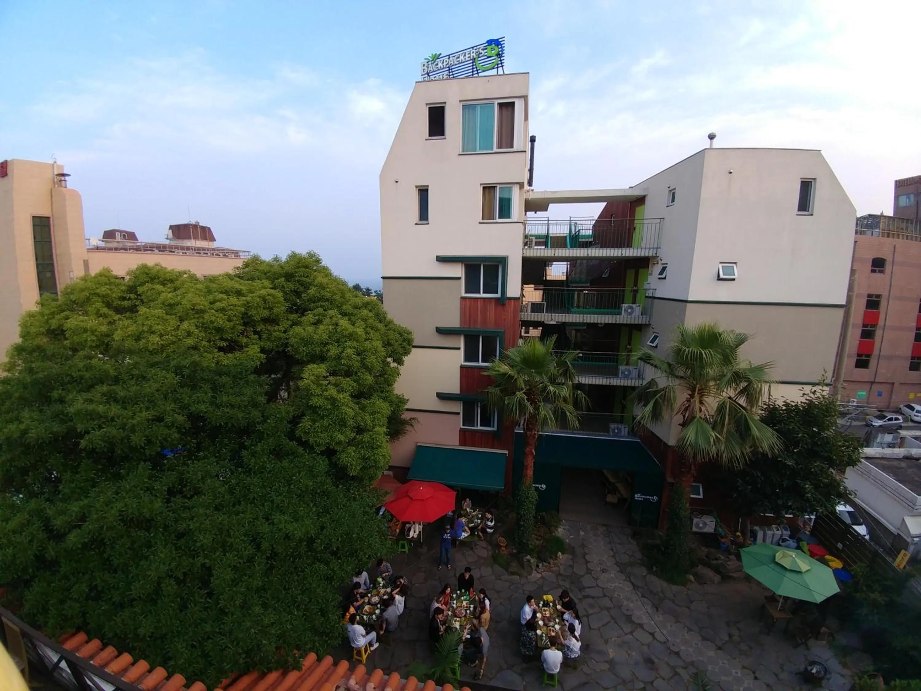 Inner courtyard view in Backpacker's Home