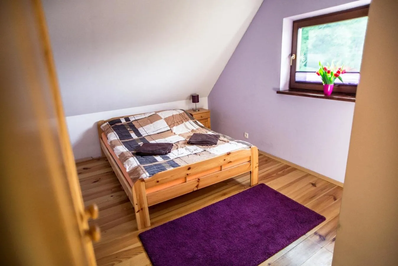 Bed in Domki Pod Lasem