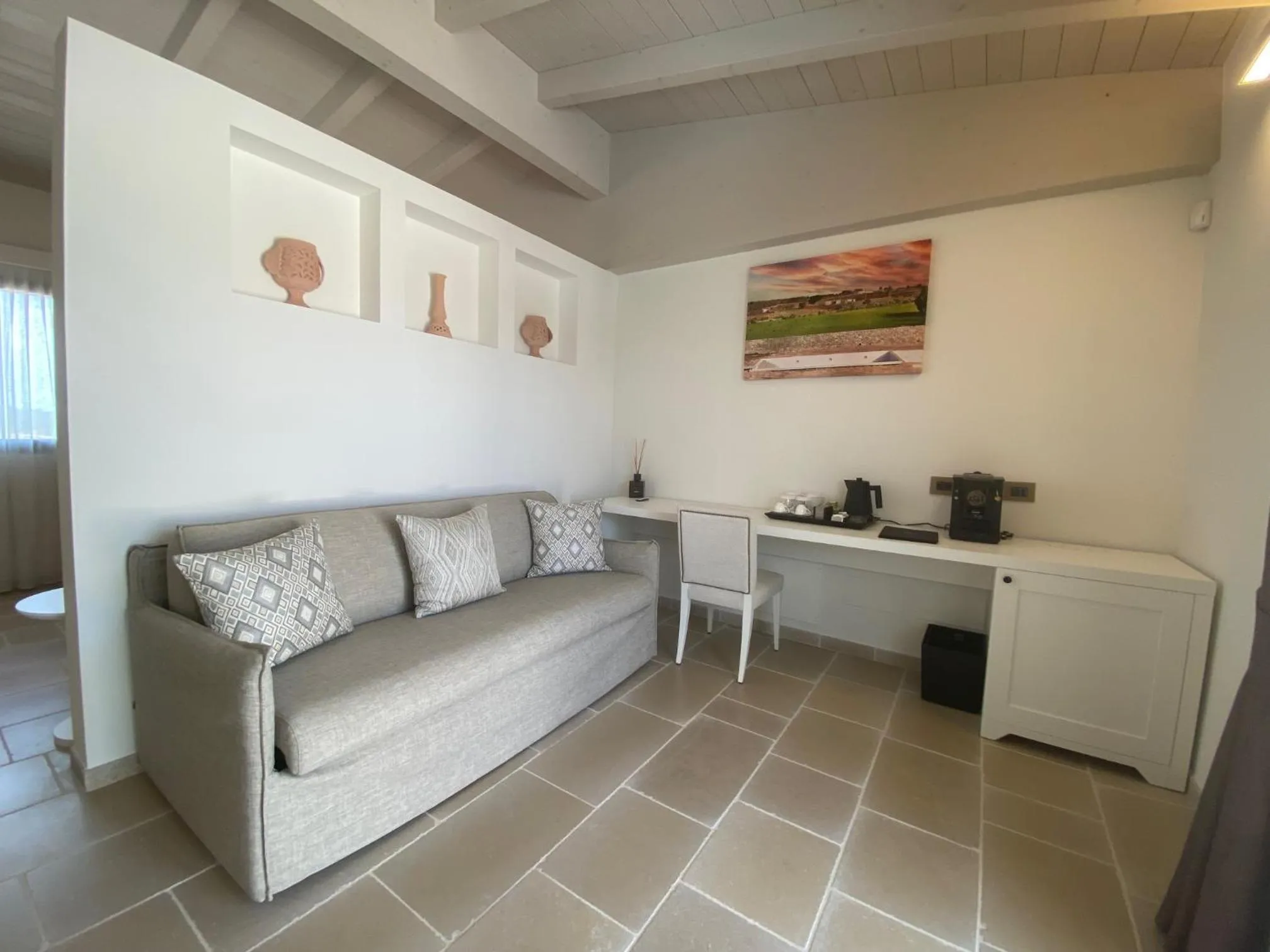 Seating area in Masseria Corsano