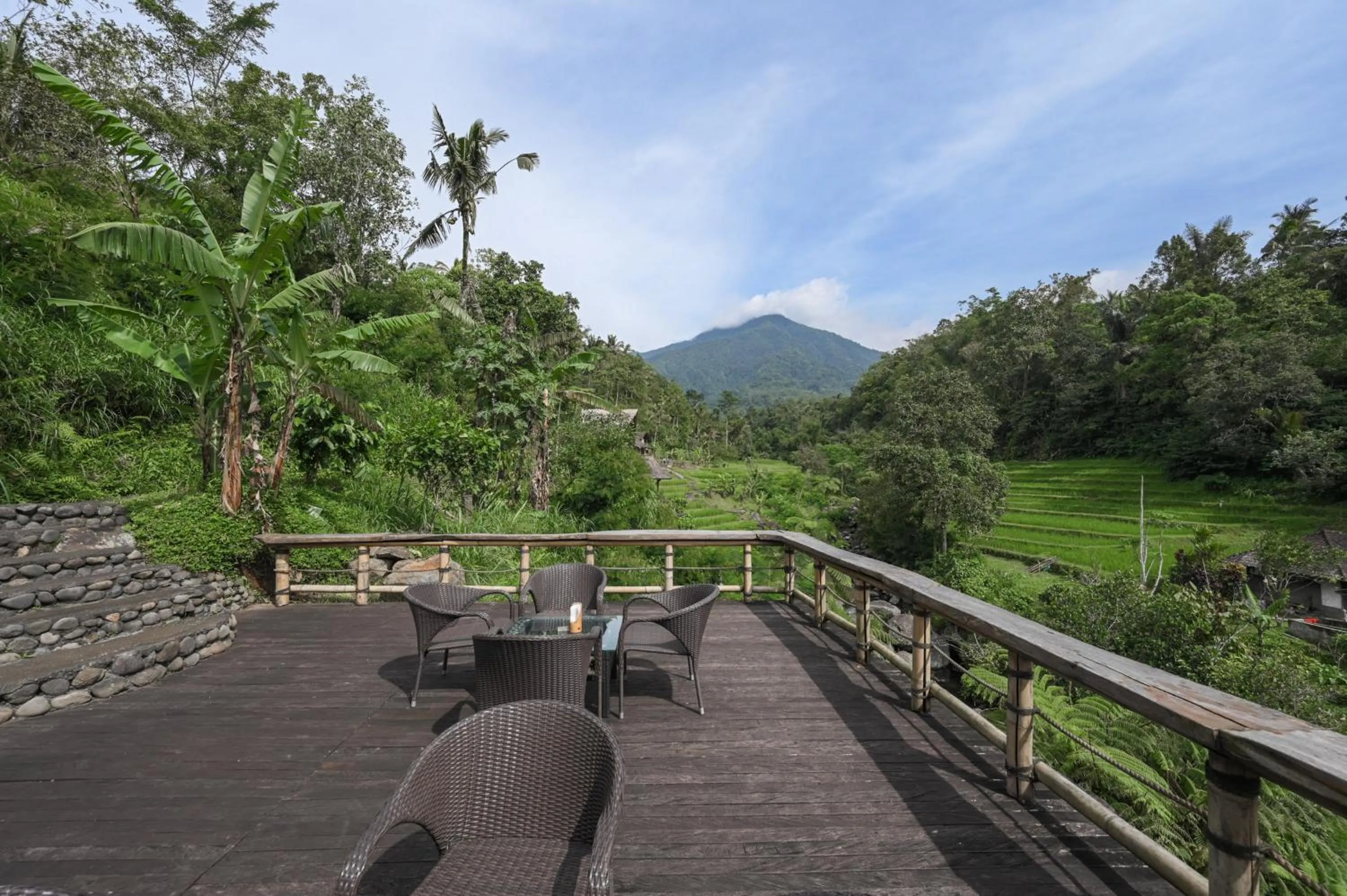 Seating area in Keuma Villa & Resto Jatiluwih by The Lavana