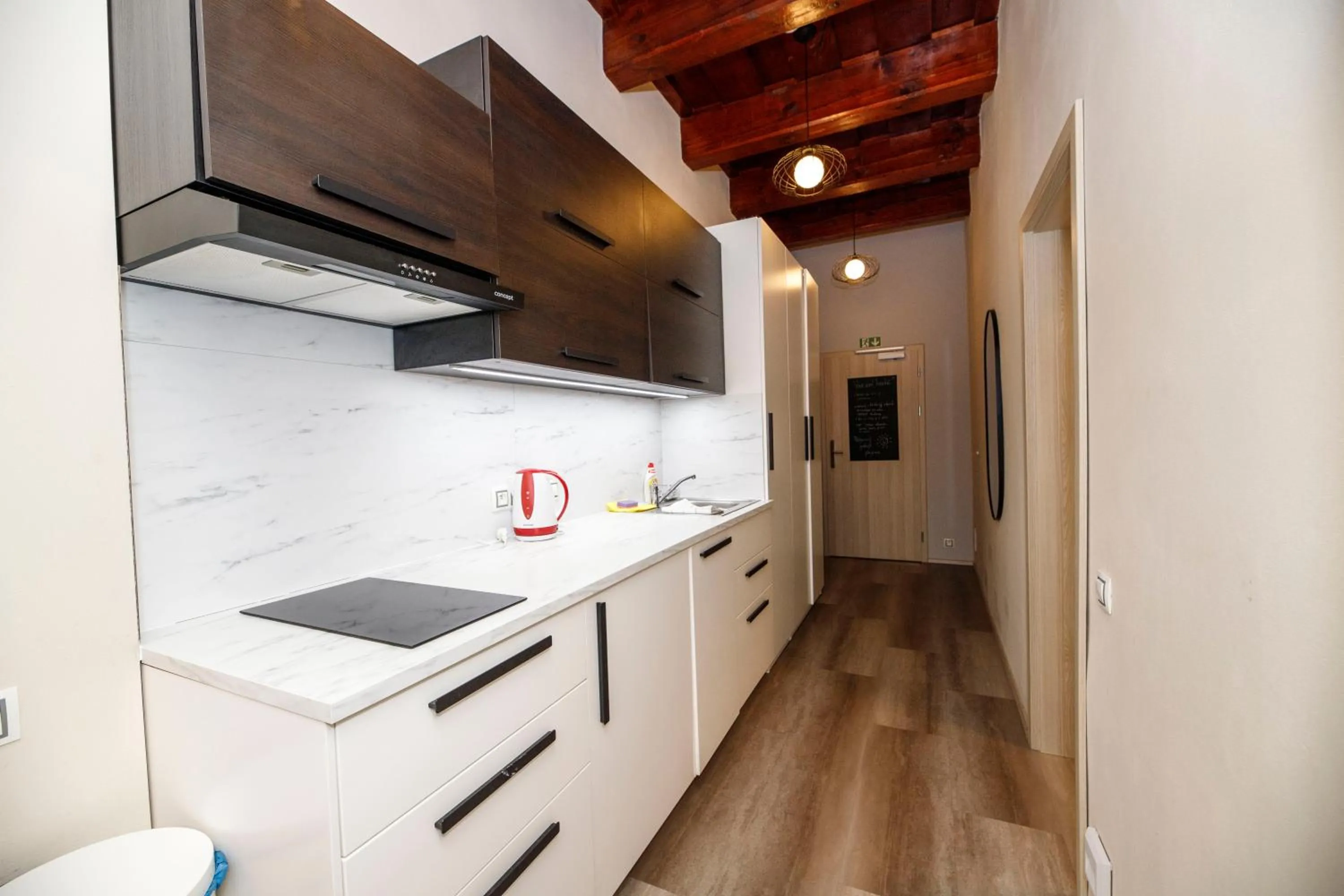 Kitchen or kitchenette in Aparthotel Panorama