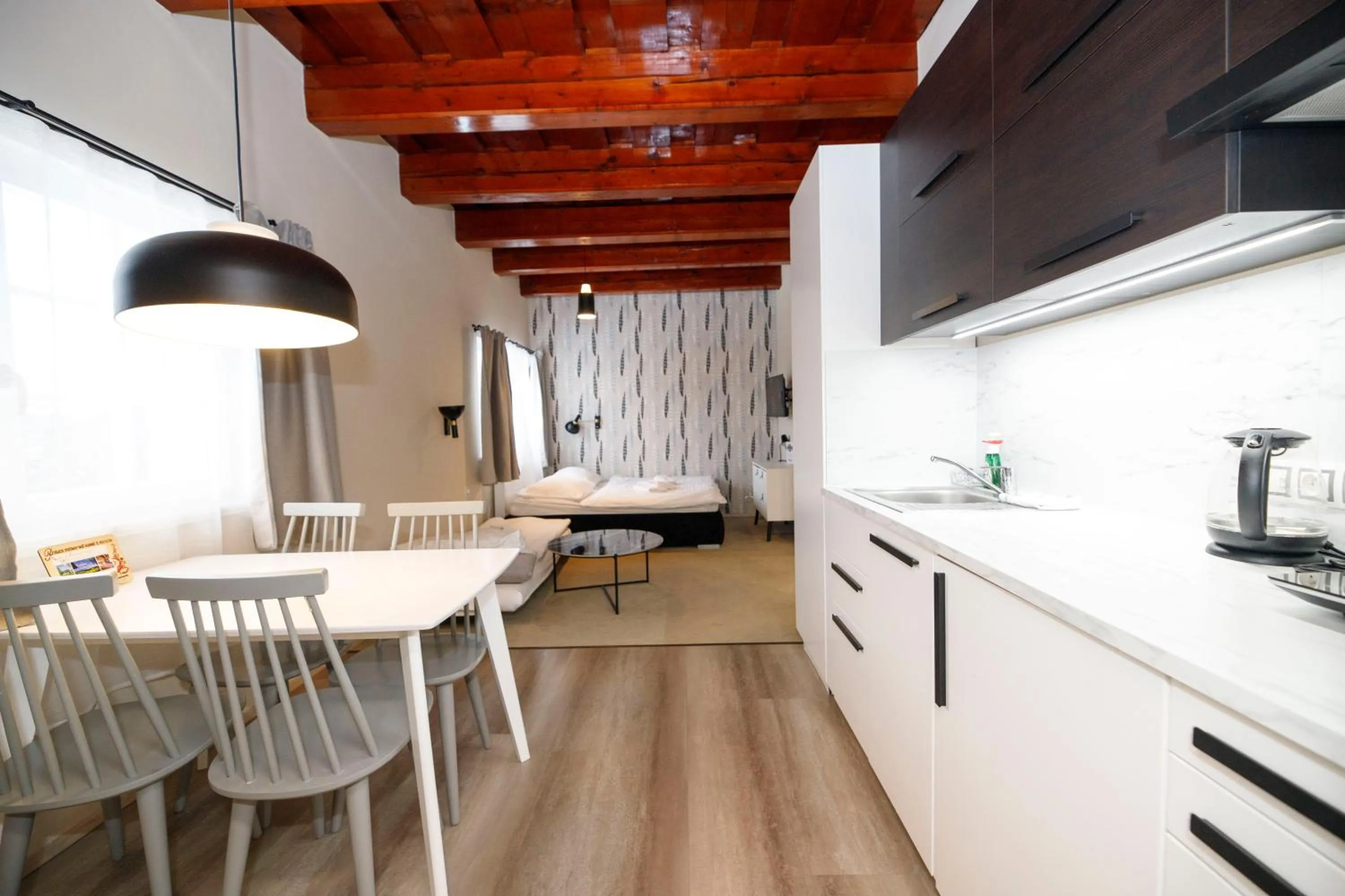 Kitchen or kitchenette in Aparthotel Panorama