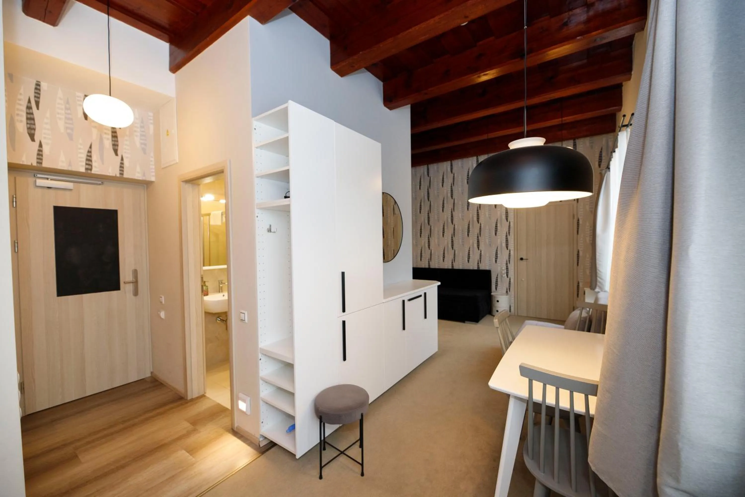 Kitchen or kitchenette, Bed in Aparthotel Panorama