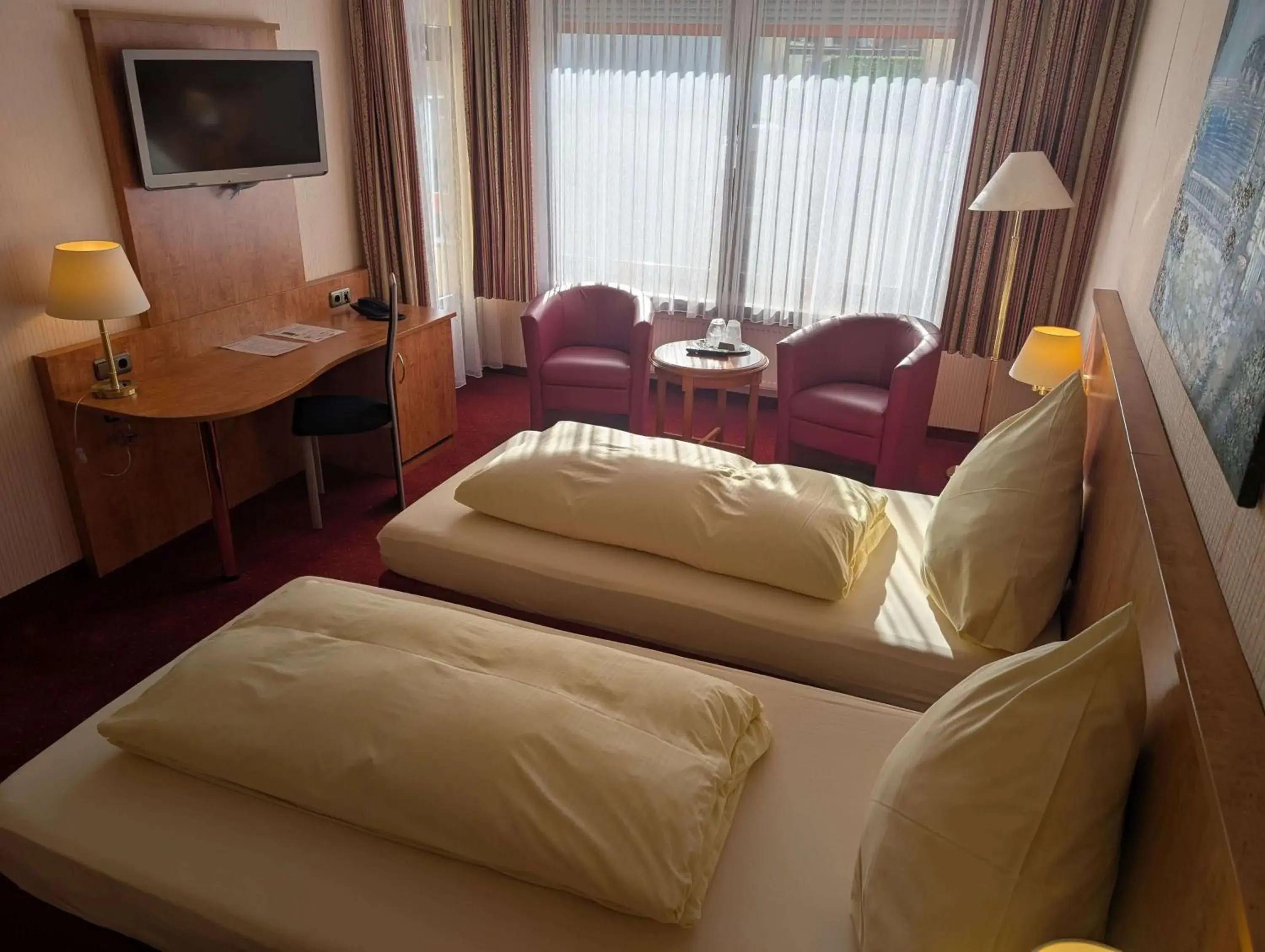 Bed in Stadthotel Augsburg Bed in Stadthotel Augsburg