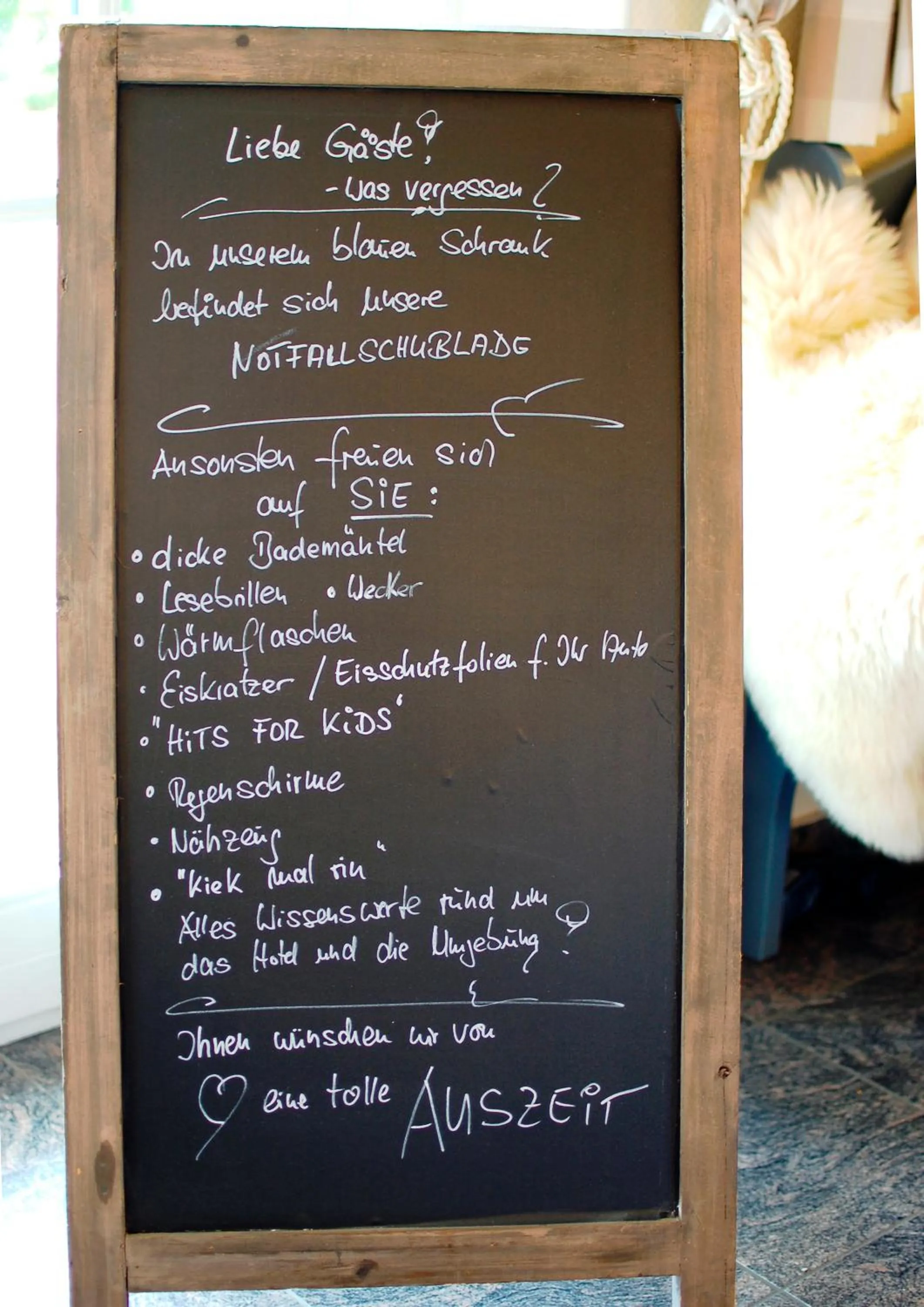 Seating area in Hotel Auszeit