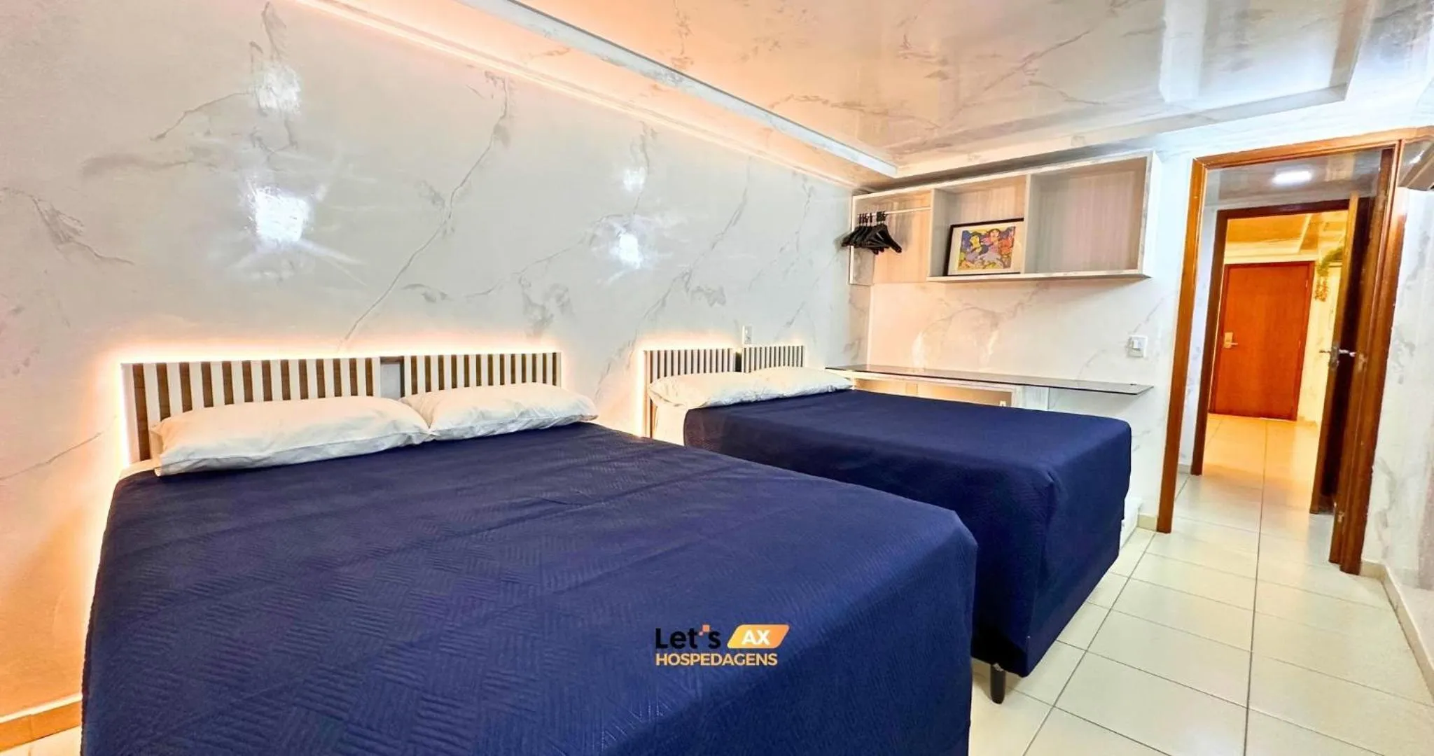 Bed in AX Blue Suítes