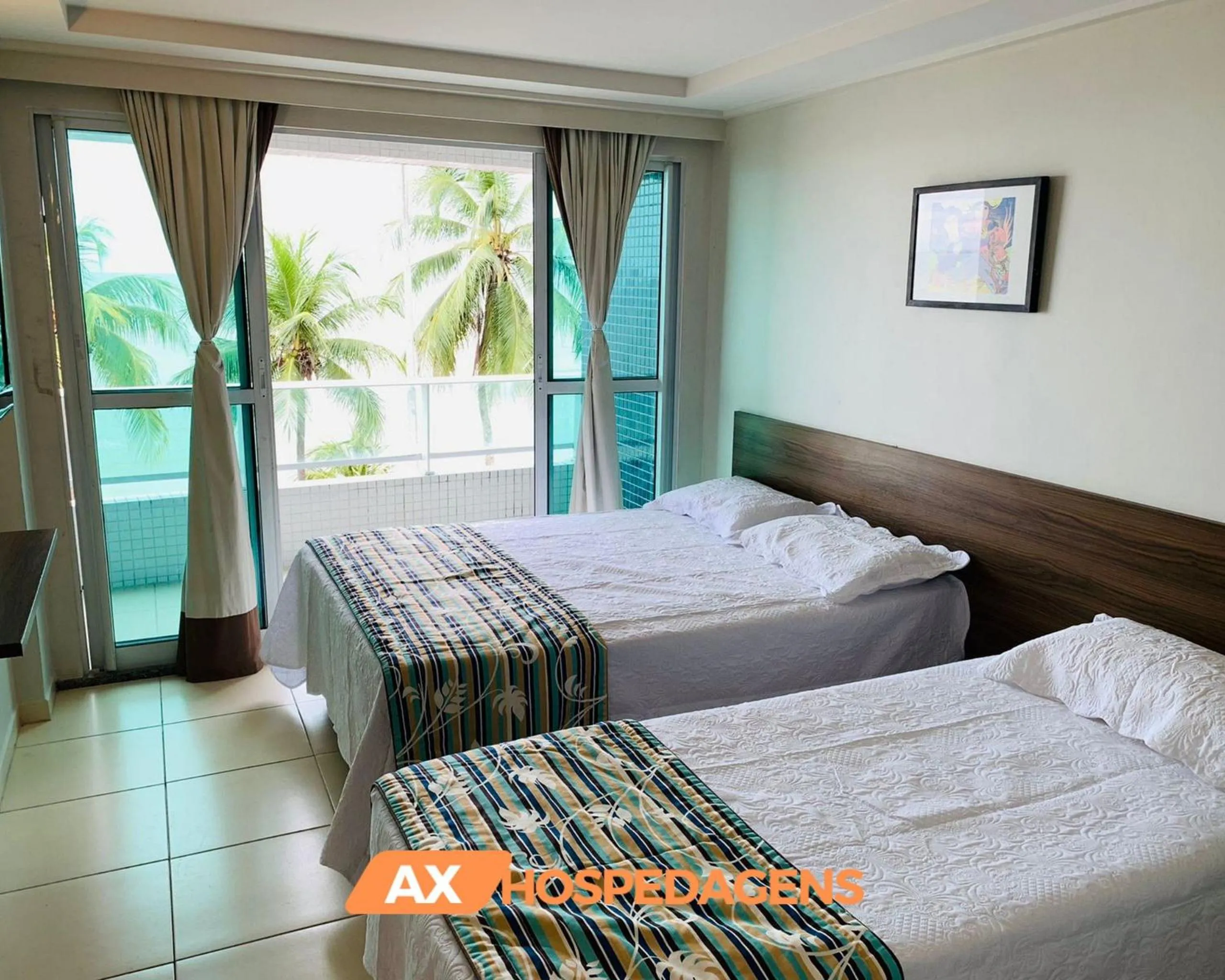 Bed in AX Blue Suítes