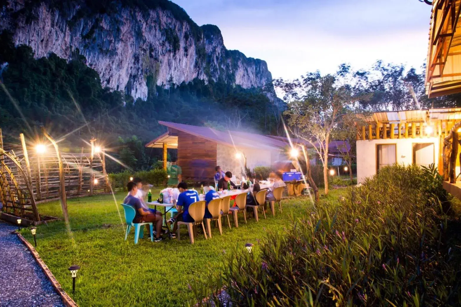 Inner courtyard view in Bansuanphutarn Inner courtyard view in Bansuanphutarn