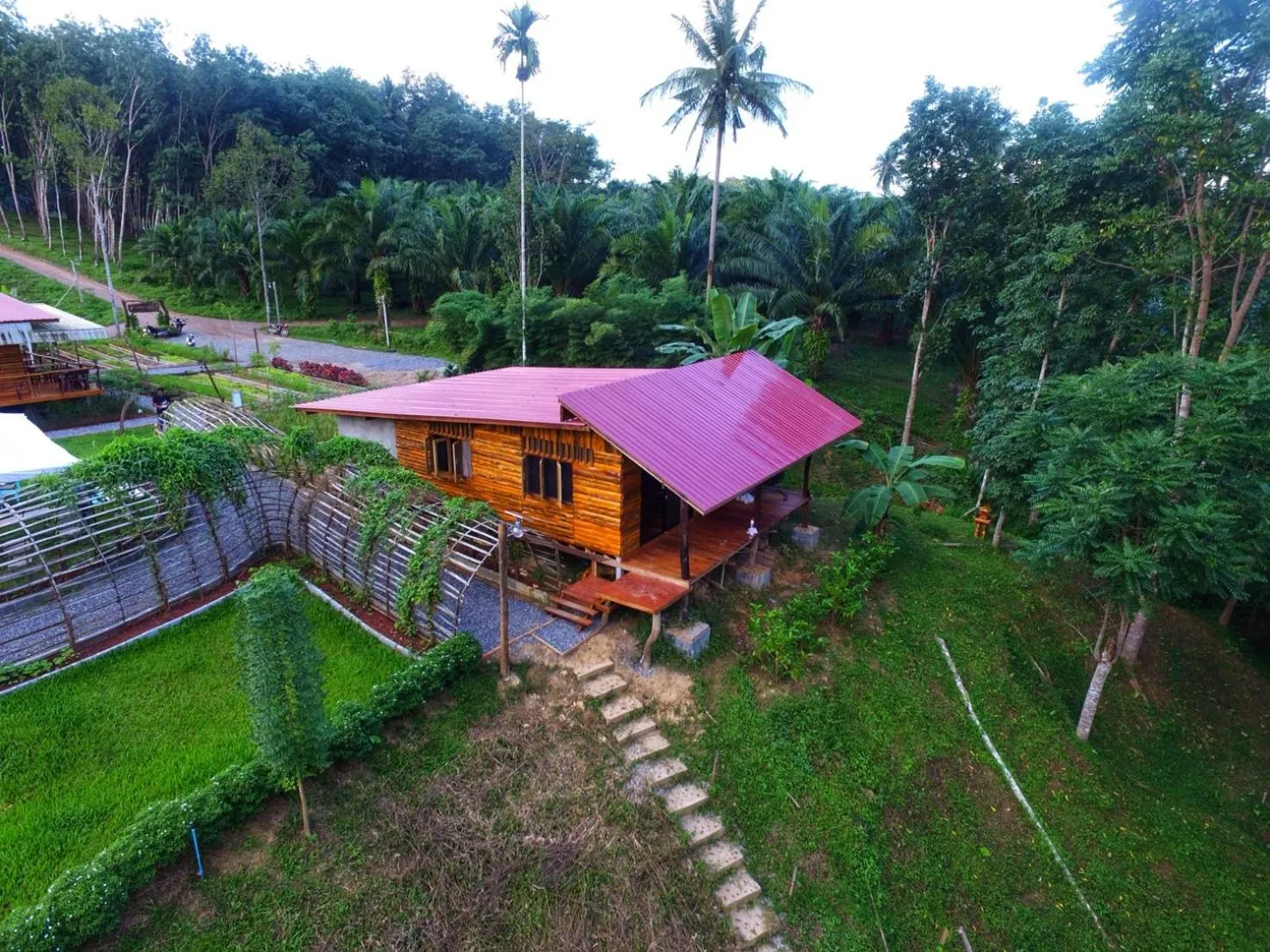 Bird's eye view in Bansuanphutarn