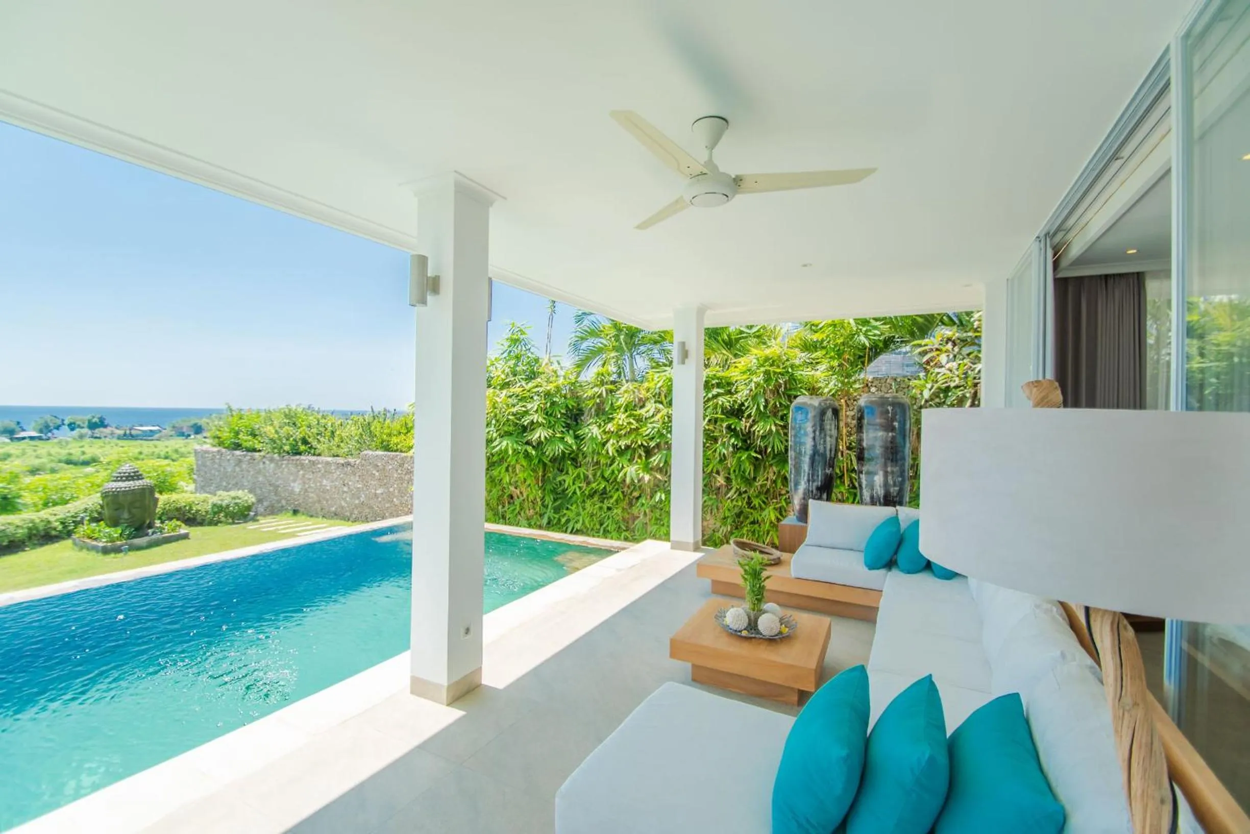 Pool view in Deep Blue Villa Bali