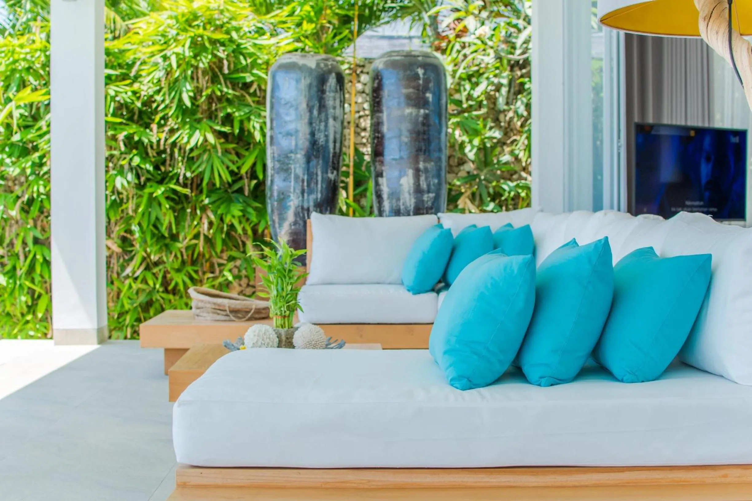 Seating area in Deep Blue Villa Bali