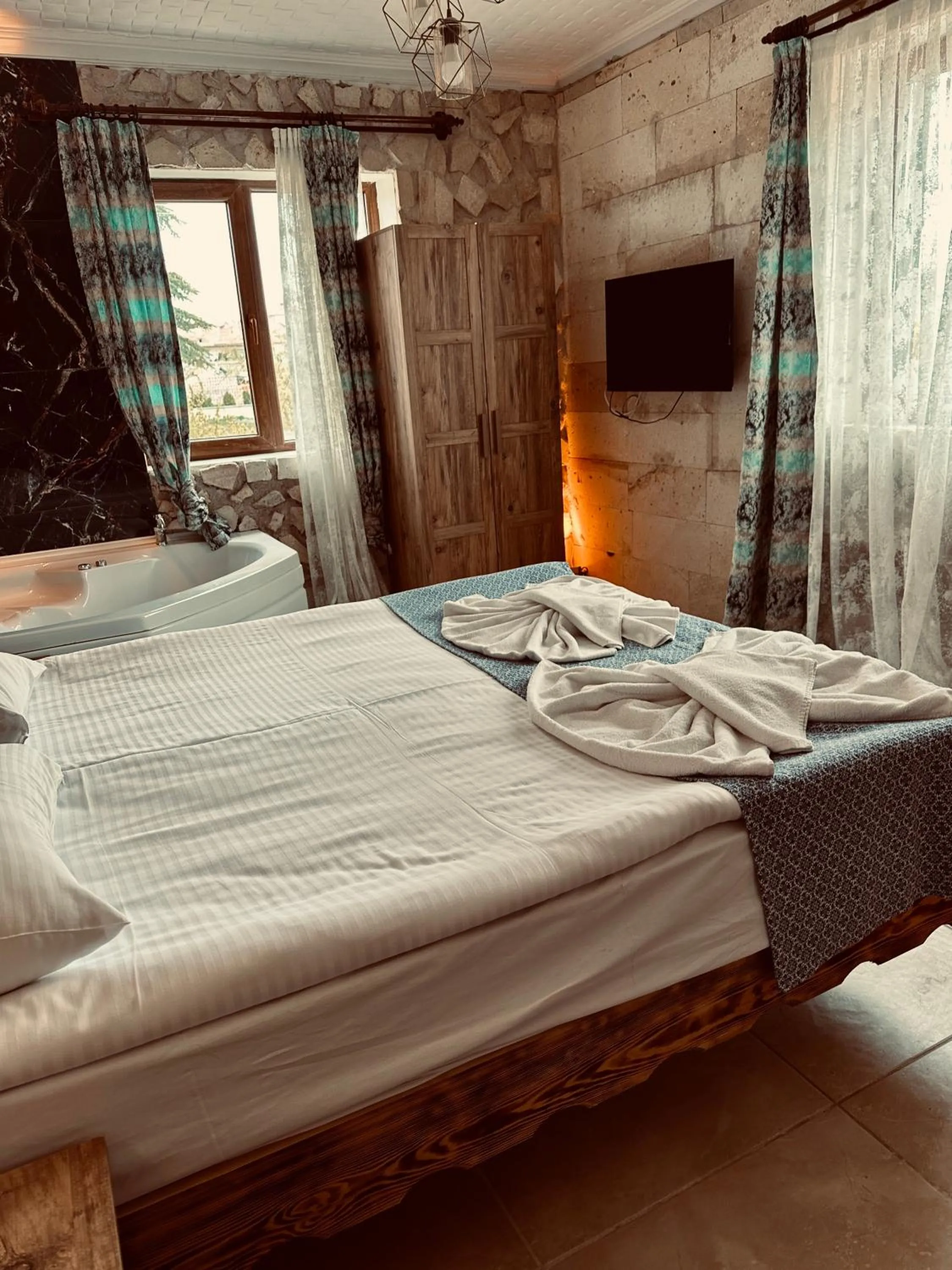 Bed in Aysultan Stone House