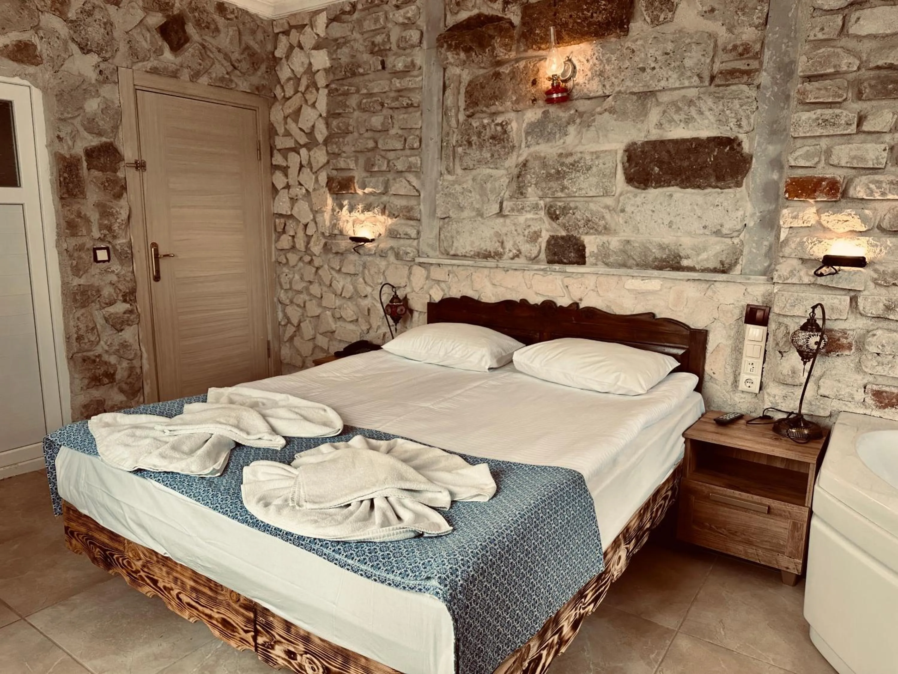 Bed in Aysultan Stone House