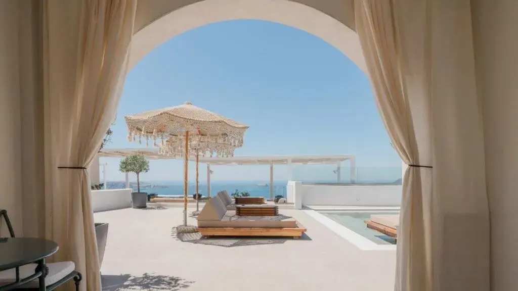 Double Room with Caldera View in Apeiron Blue Santorini - Sustainable Adults Only 14 Plus Double Room with Caldera View in Apeiron Blue Santorini - Sustainable Adults Only 14 Plus