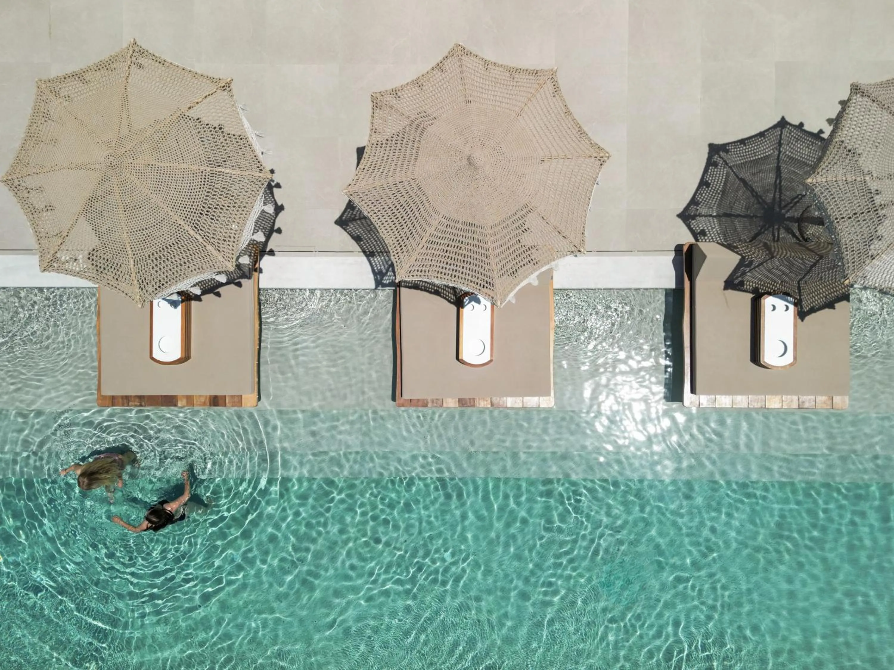 Swimming pool in Apeiron Blue Santorini - Sustainable Adults Only 14 Plus