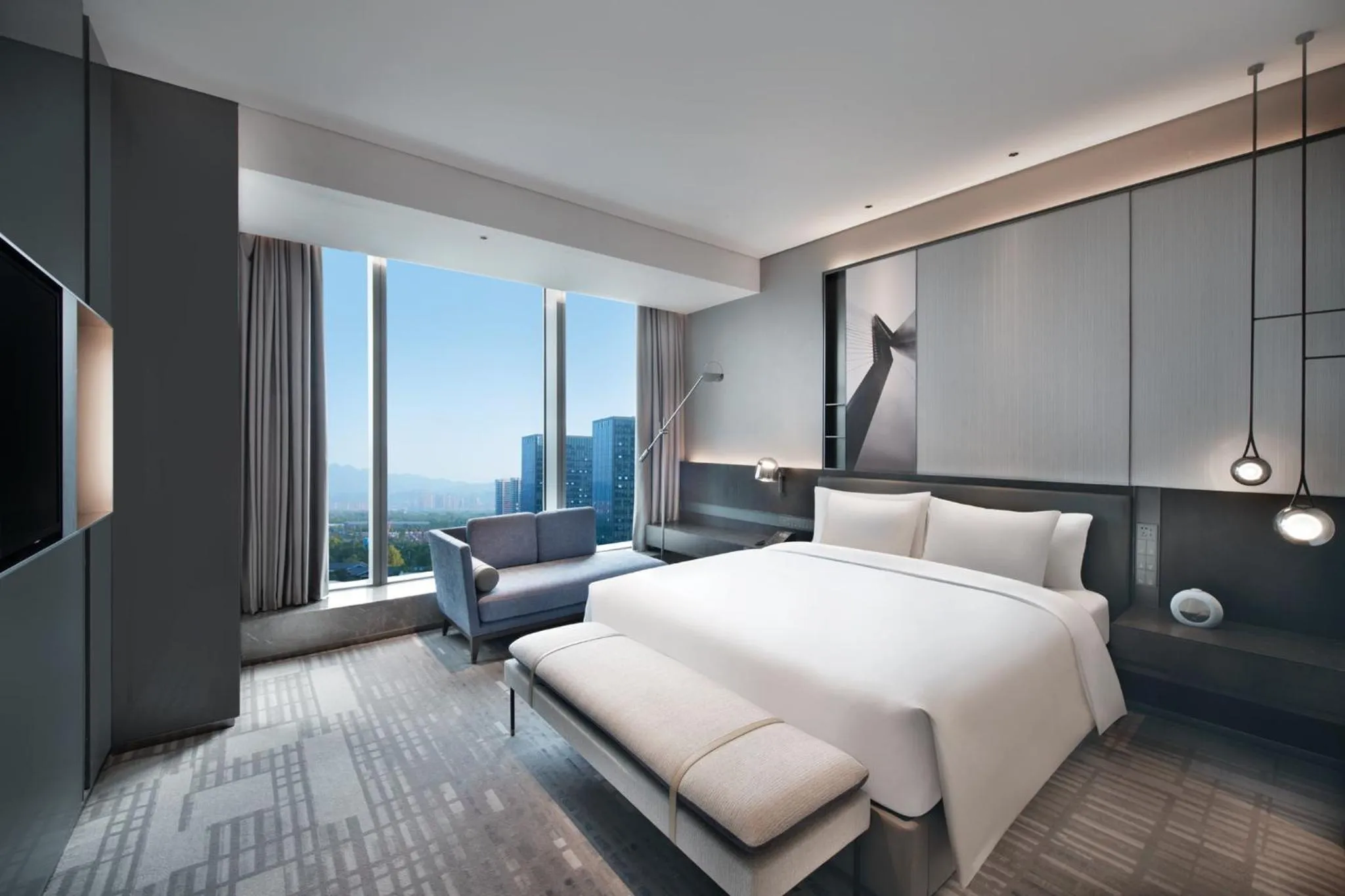 Photo of the whole room, Bed in Crowne Plaza Hangzhou Science City by IHG