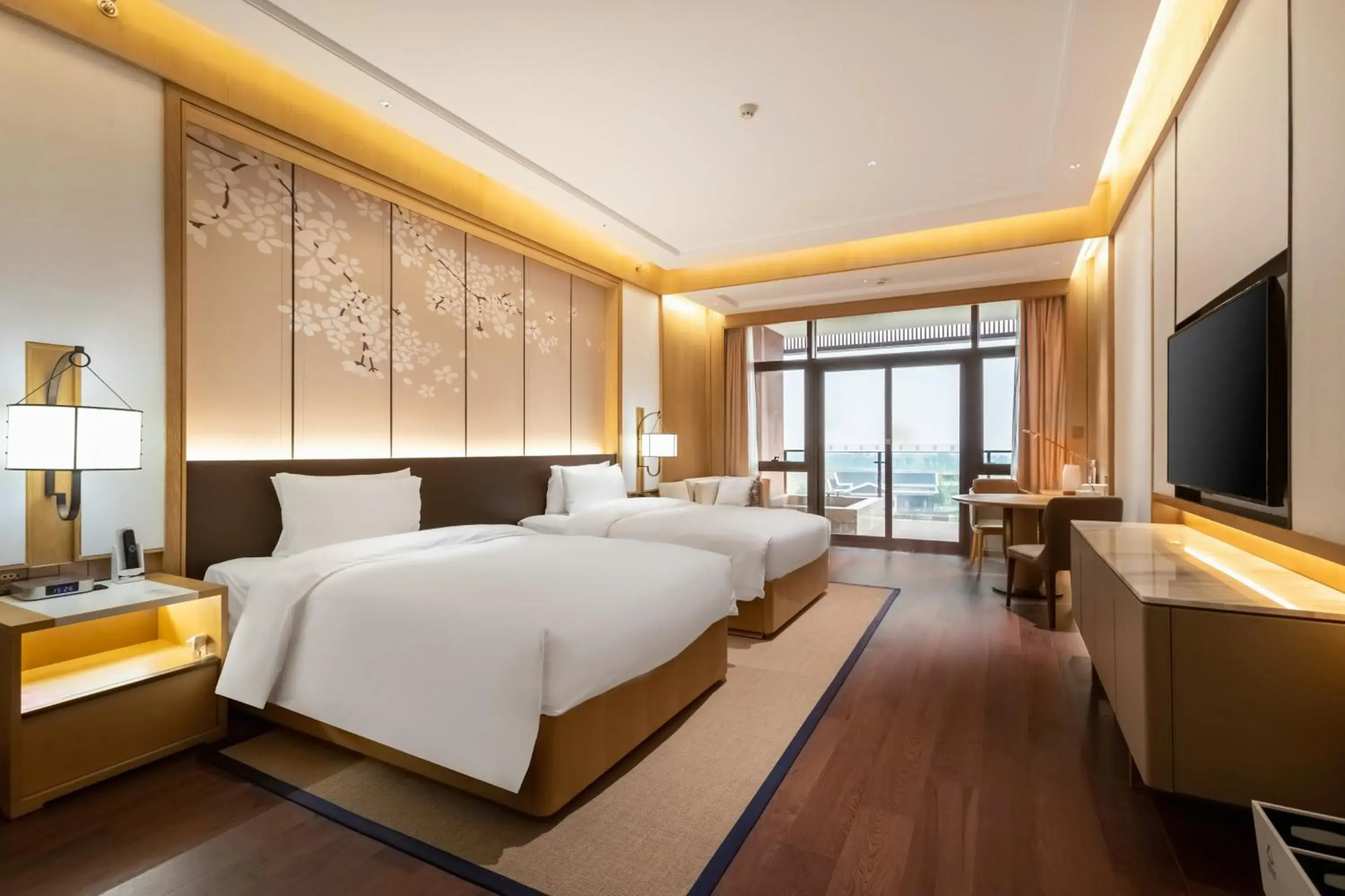 Bed in HUALUXE Suzhou Bay Hot Spring Resort Bed in HUALUXE Suzhou Bay Hot Spring Resort