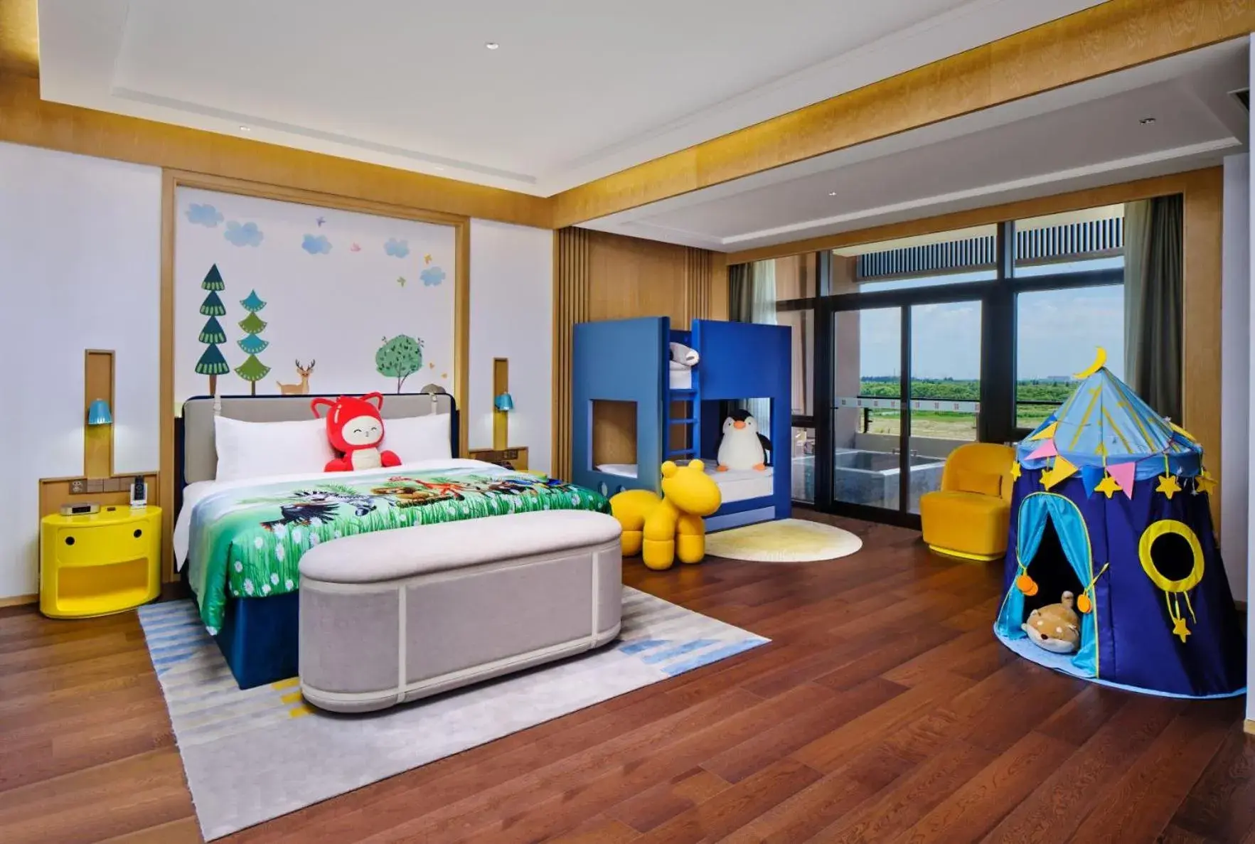 Bed in HUALUXE Suzhou Bay Hot Spring Resort Bed in HUALUXE Suzhou Bay Hot Spring Resort