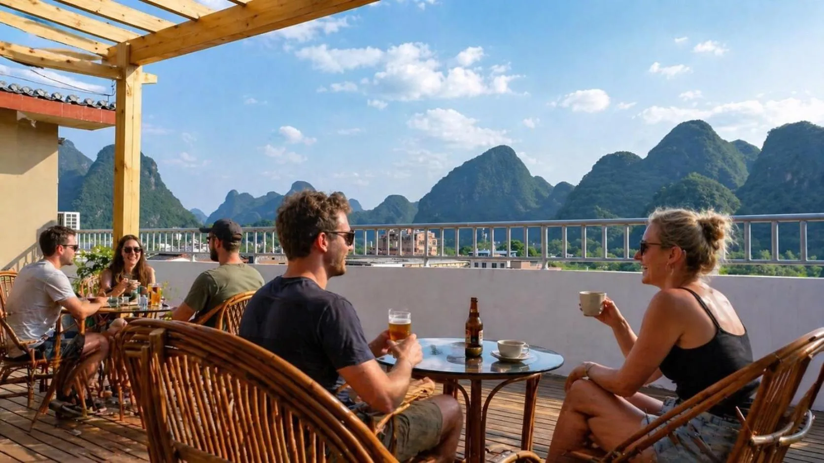 Mountain view in YangShuo Eden Inn