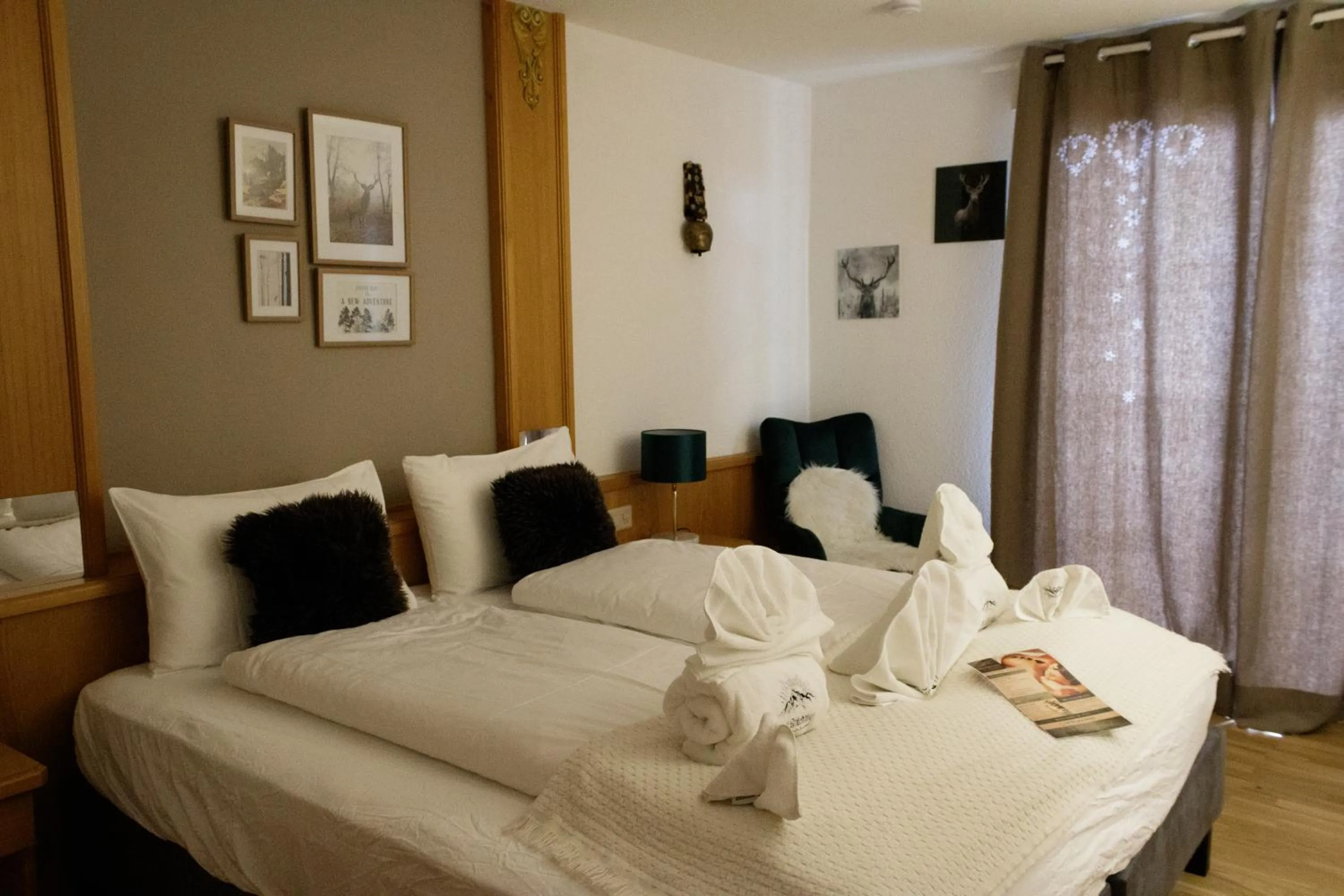 Bed in Grichting Hotel & Serviced Apartments