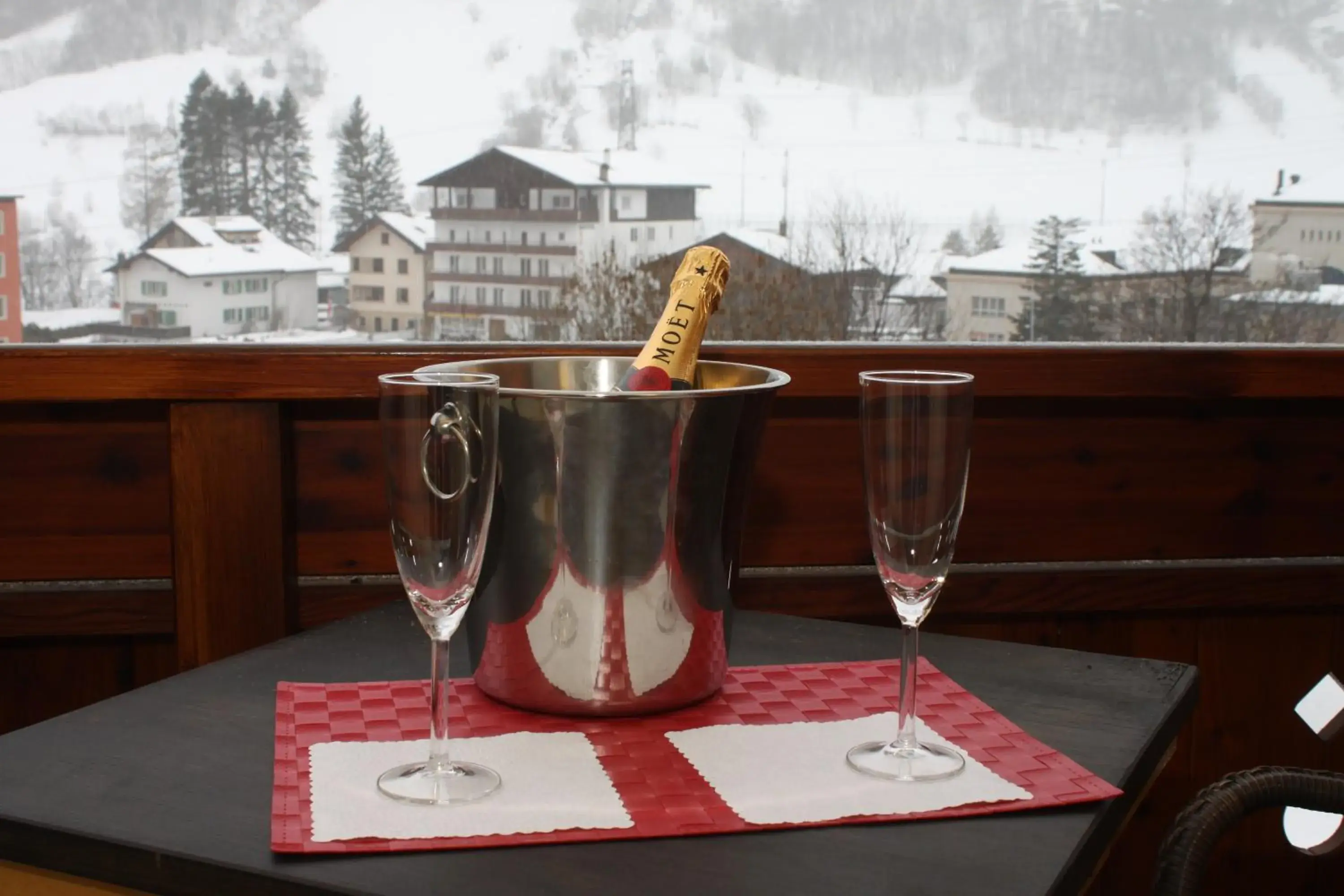 Quiet street view in Grichting Hotel & Serviced Apartments Quiet street view in Grichting Hotel & Serviced Apartments